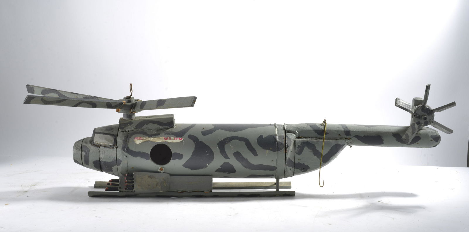 Folk Art Wooden Helicopter (1 of 3)