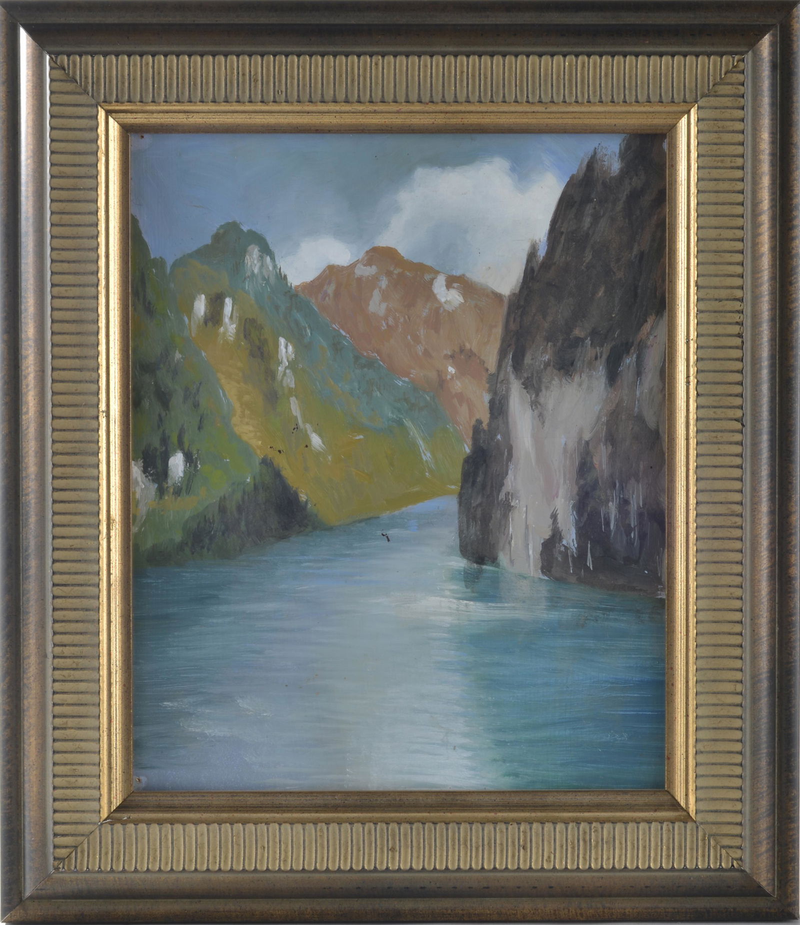 Painting on Canvas: framed, not signed. 18"