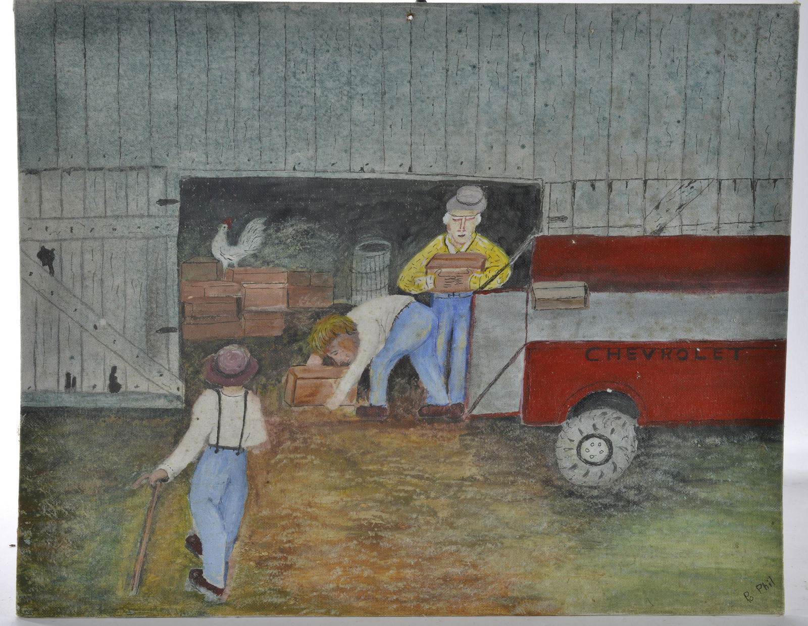 Phyllis Long (Po Phil) Folk Art Sculpture Painting (1 of 1)