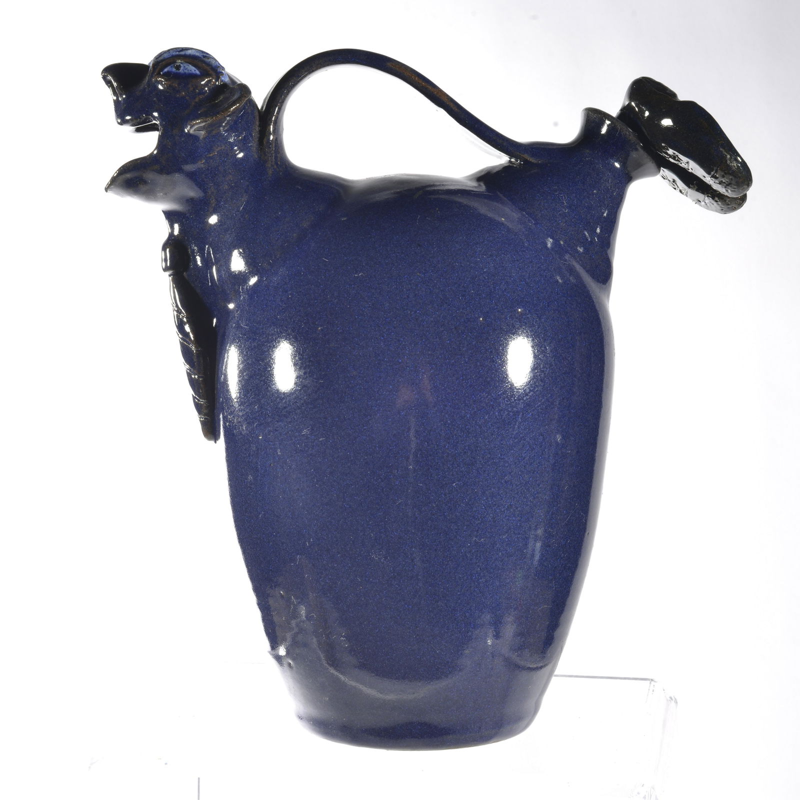 Jack T Manness Folk Pottery Bottle (1 of 4)