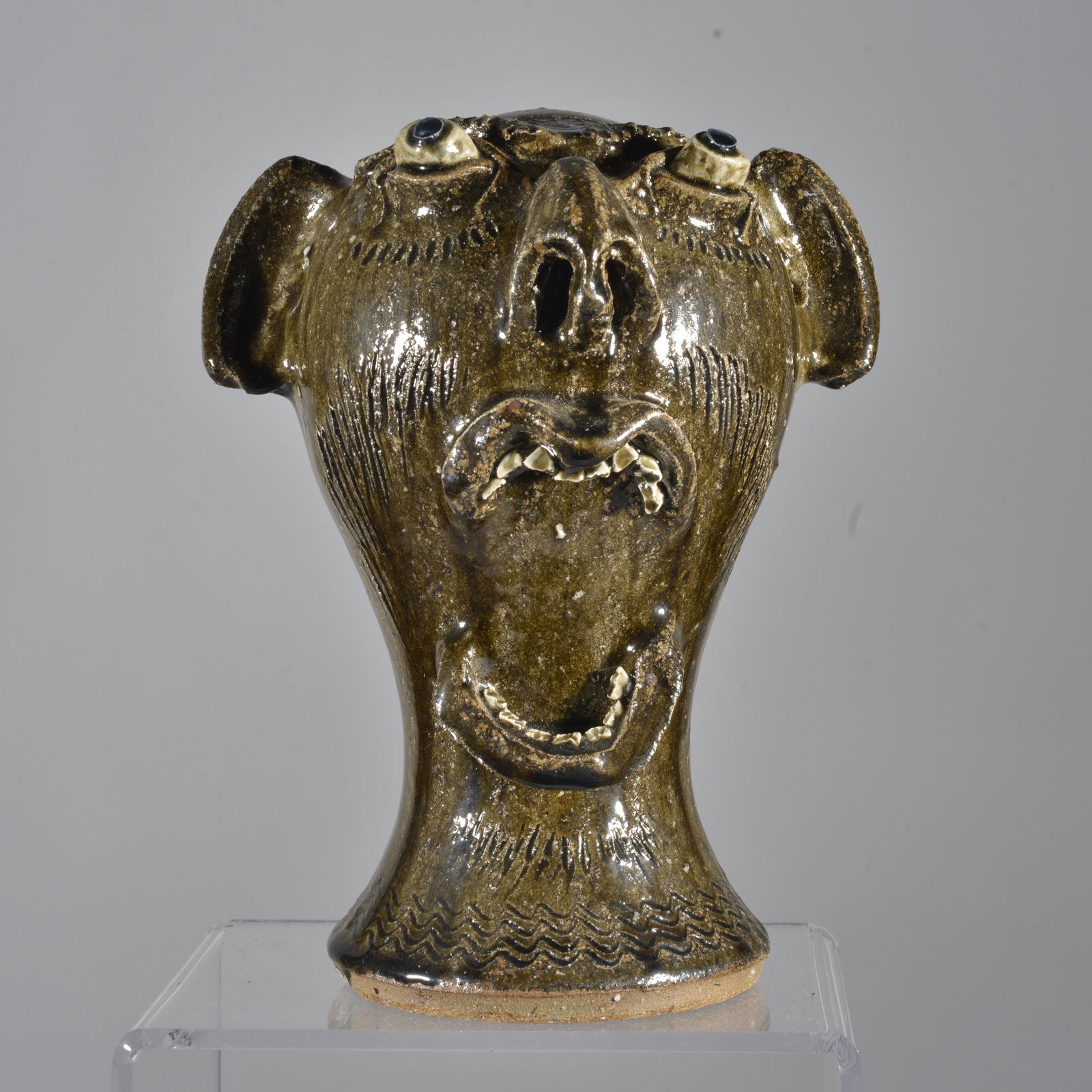 Steve Abee Pottery Wig Stand (1 of 4)