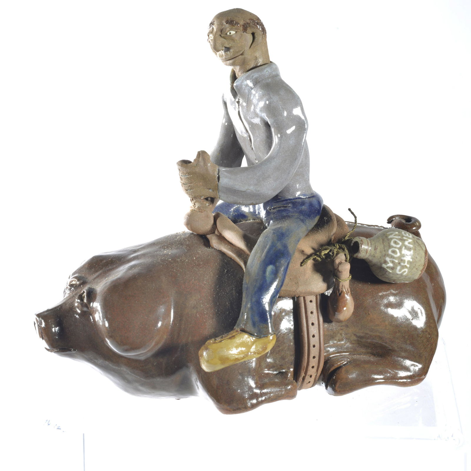 Greg Patton Pottery Figural Pig (1 of 3)