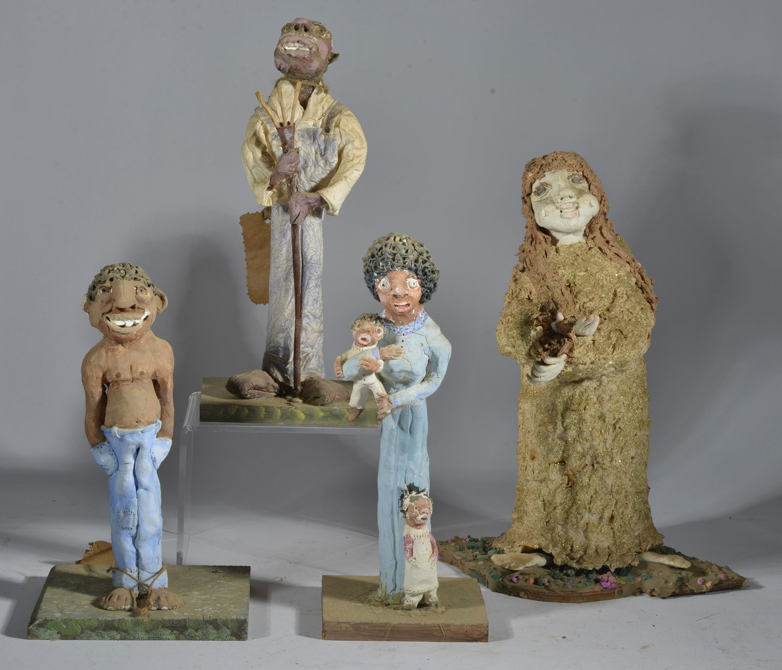 Phyllis Long (Po Phil) Folk Art Sculpture Sculpture Group (1 of 4)