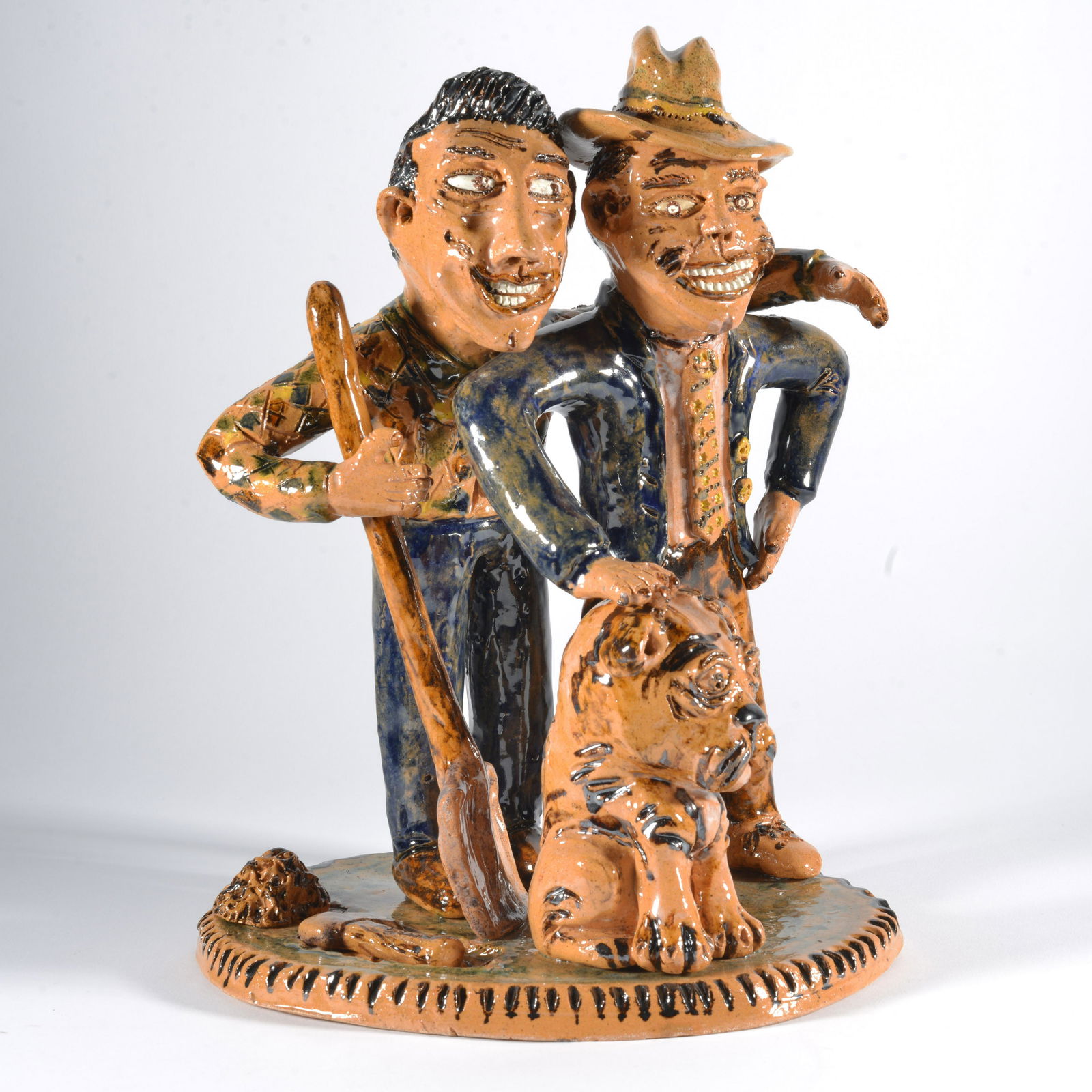 Billy Ray Hussey Figural: 11.5" large figural. Signed on bottom.