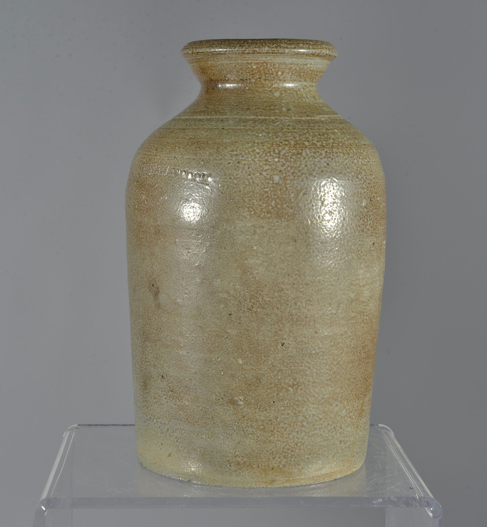 WH Hancock signed salt glaze jar (1 of 4)