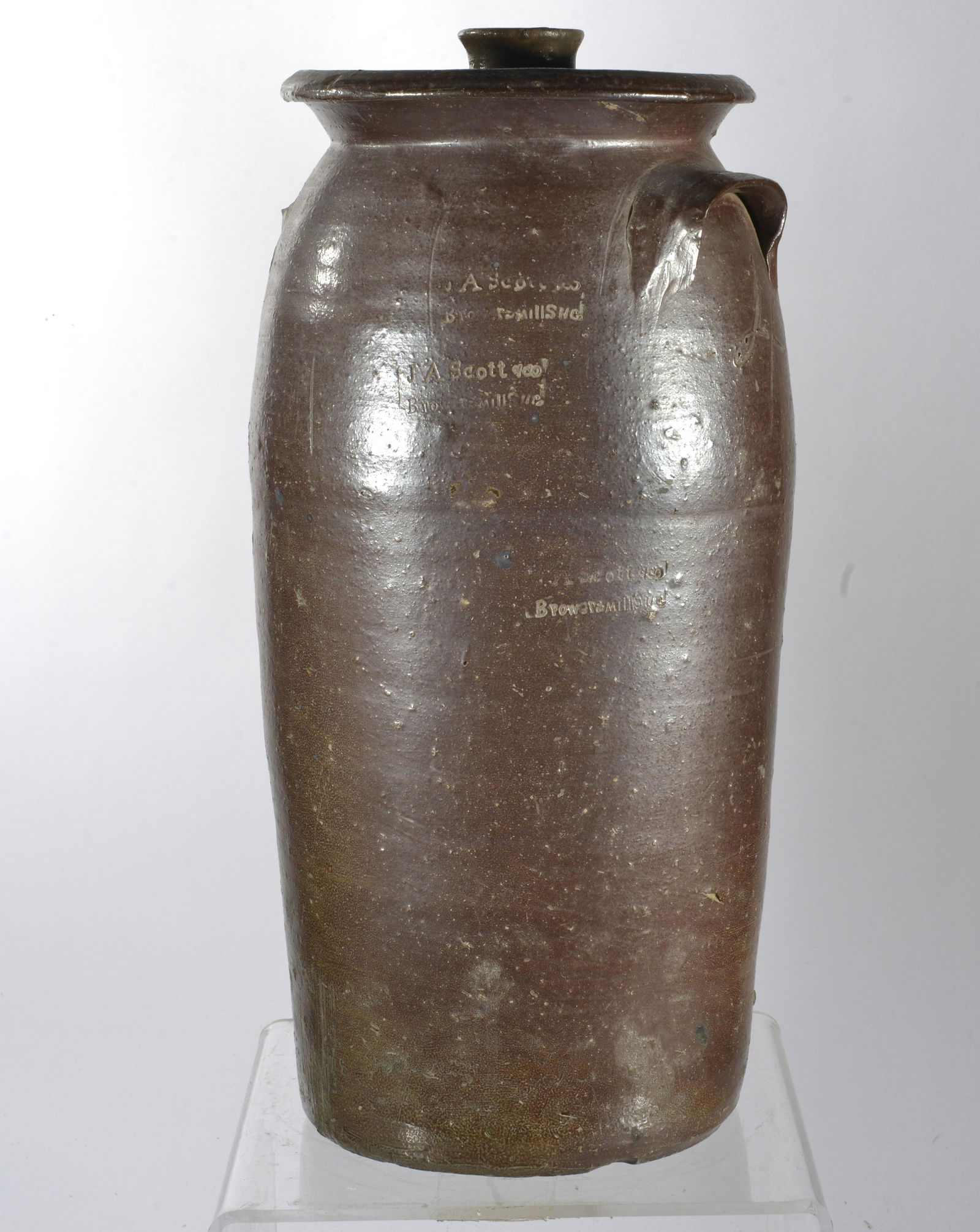 JA Scott signed Salt Glaze Churn (1 of 11)