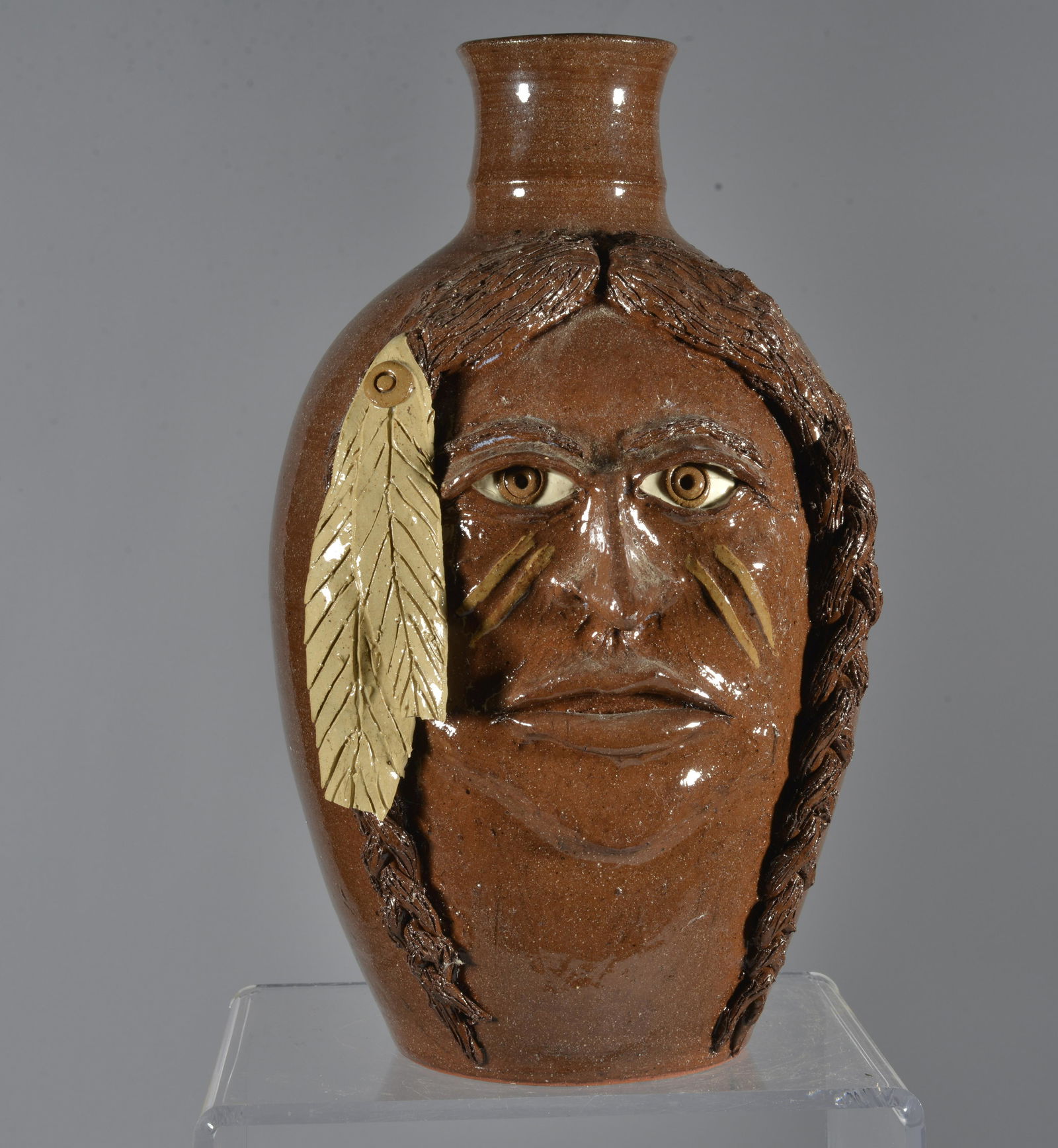 Sandy Cole Indian Face Jug (1 of 4)