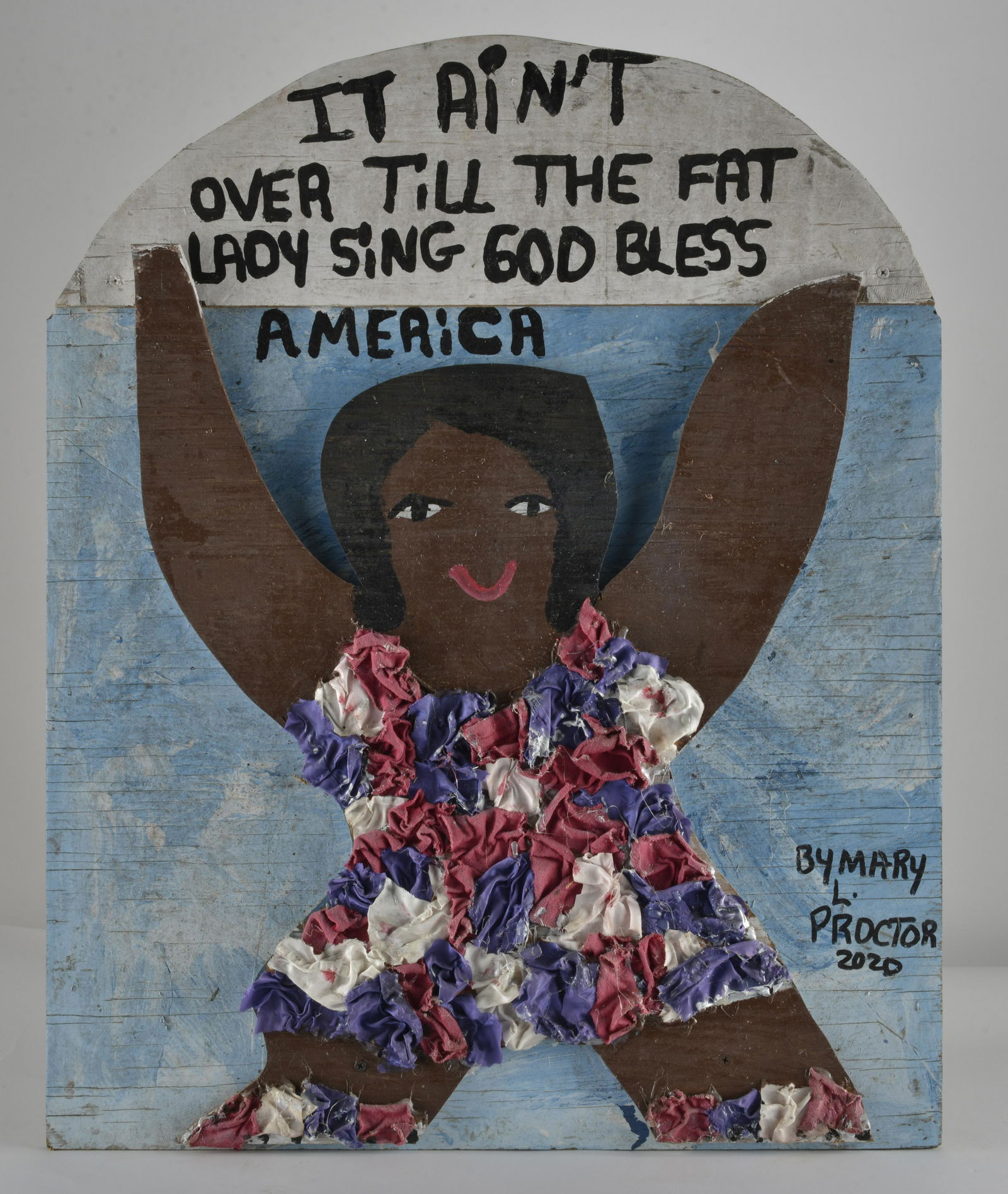 Mary Proctor Folk Art Collage Painting (1 of 6)