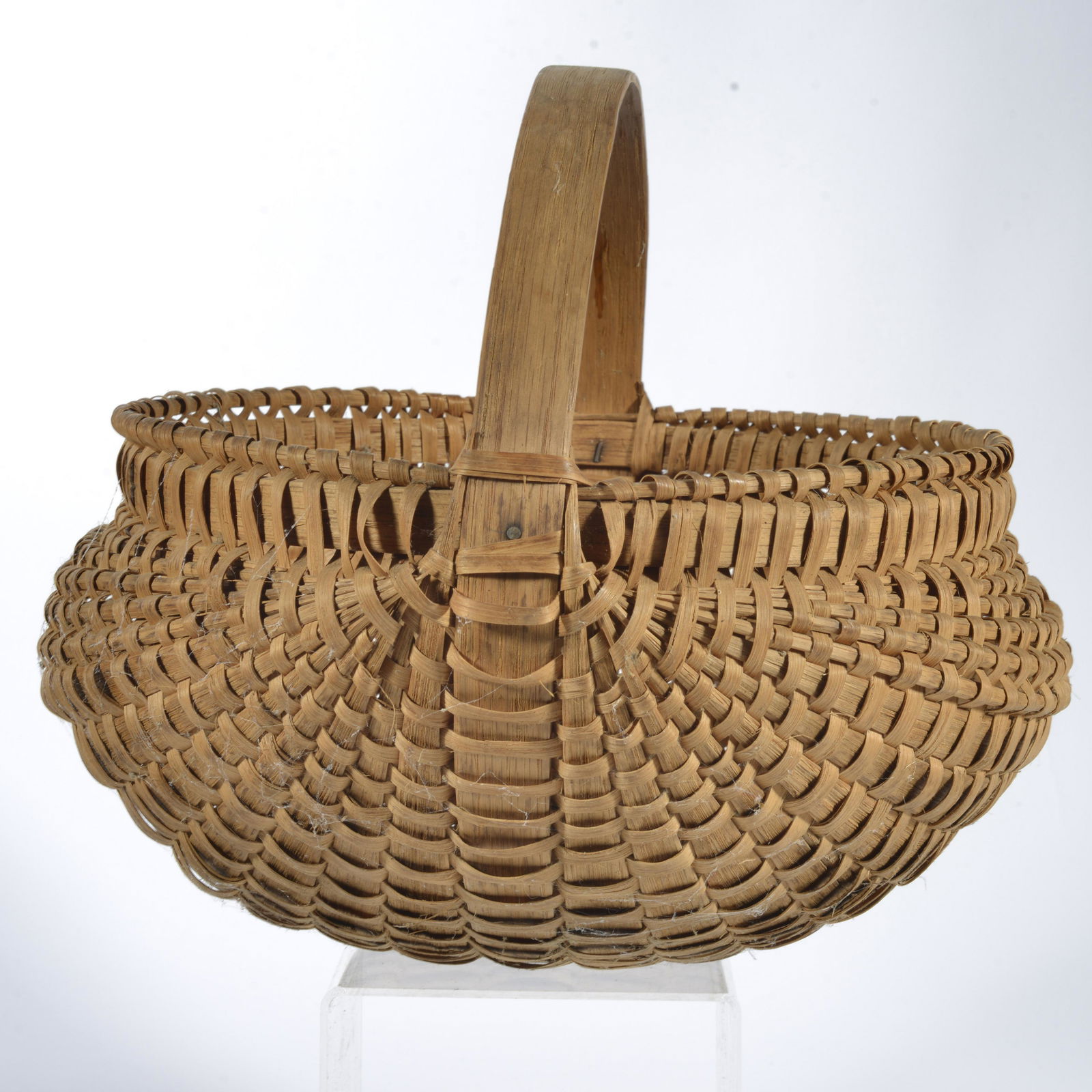 Outstanding Oak Split Basket ca. 1900 (1 of 3)