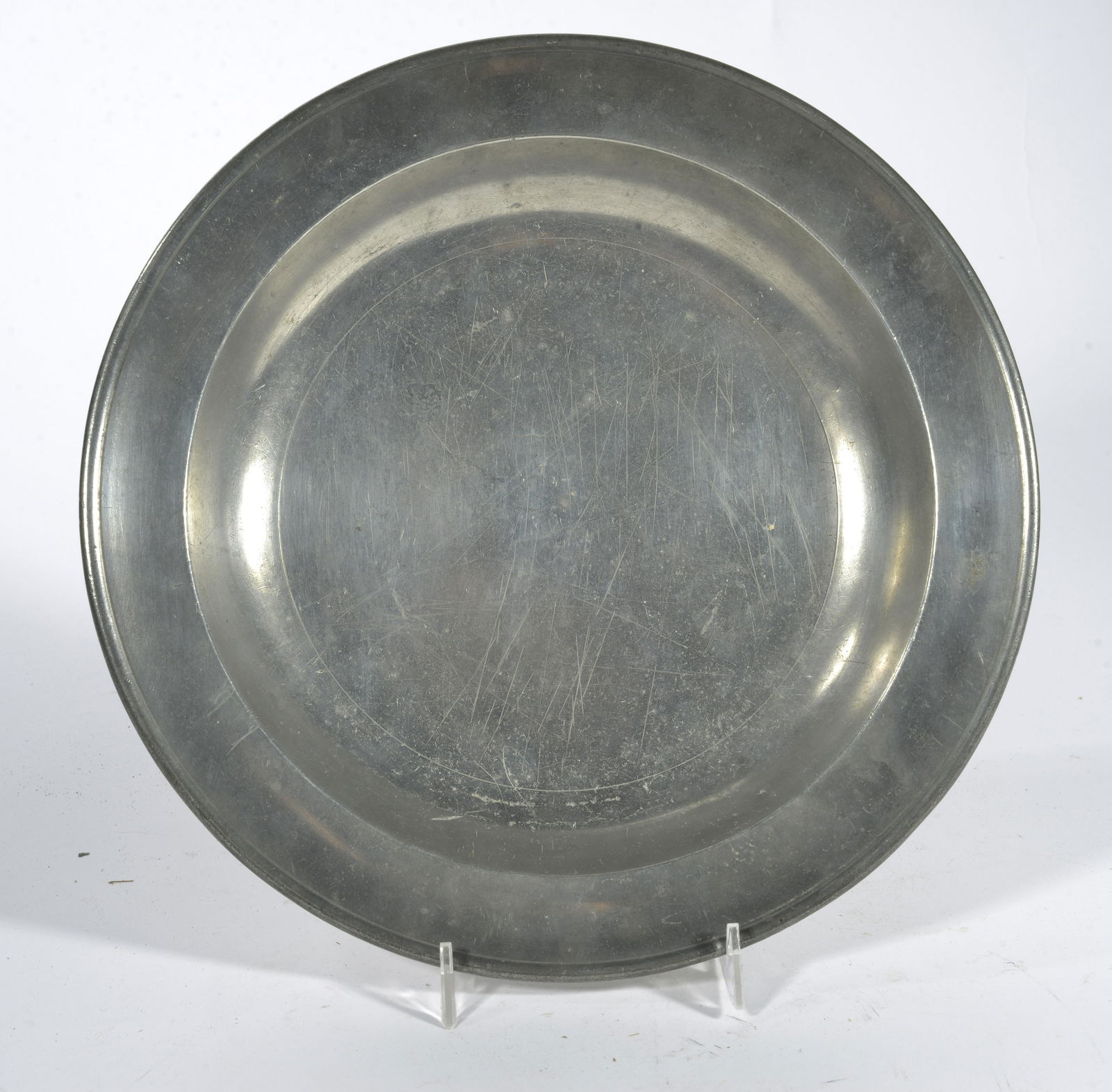 Jehiel Johnson ca. 1815 Pewter Charger (1 of 4)