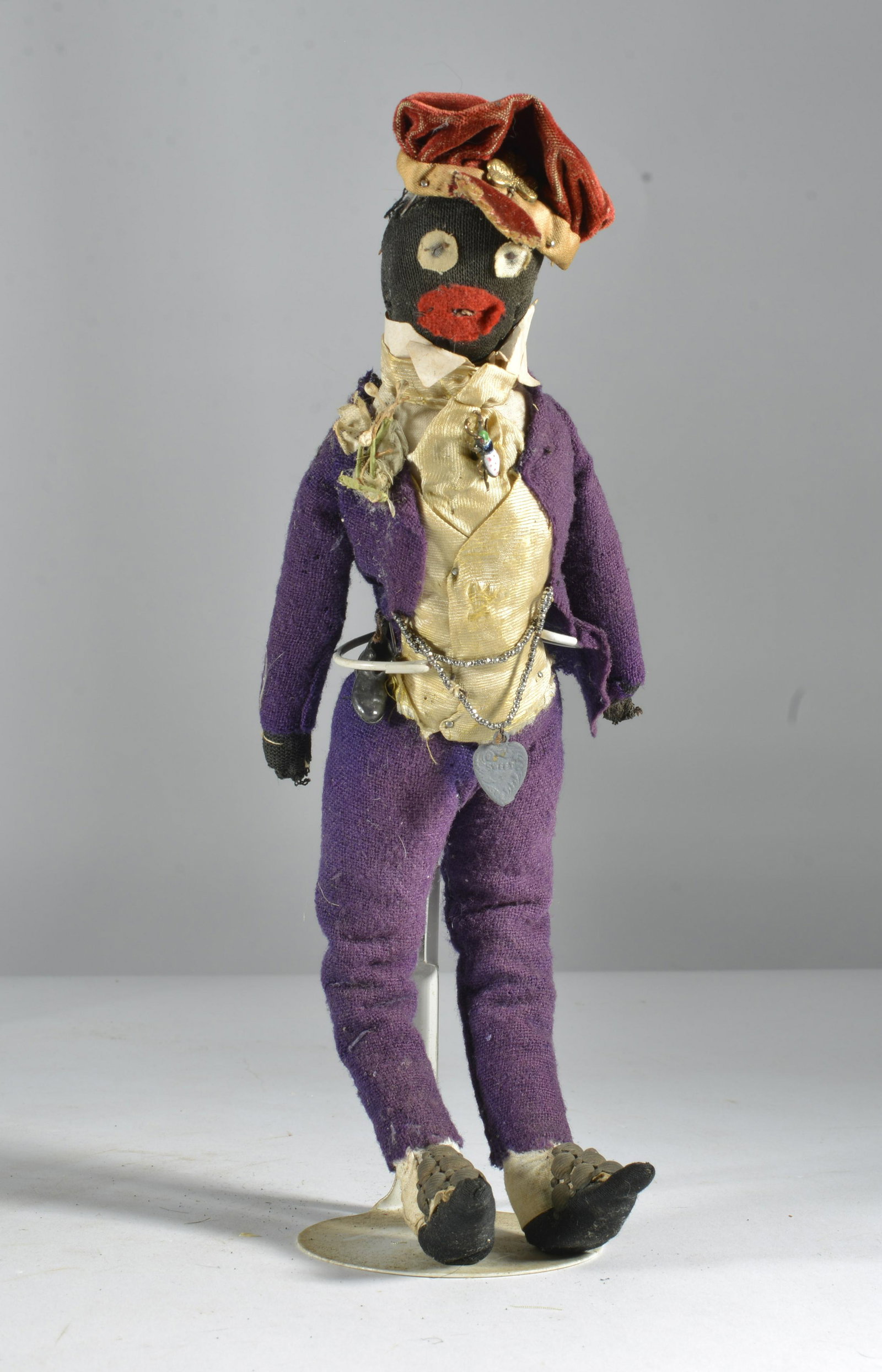African American Doll: antique doll. African American. From the Bill Jones Collection. Avg height 10" all dolls have wear see photos for details.