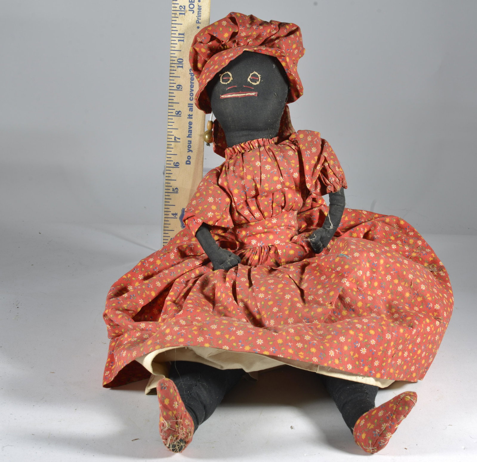 African American Doll: antique doll. African American. From the Bill Jones Collection. Avg height 10" all dolls have wear see photos for details.