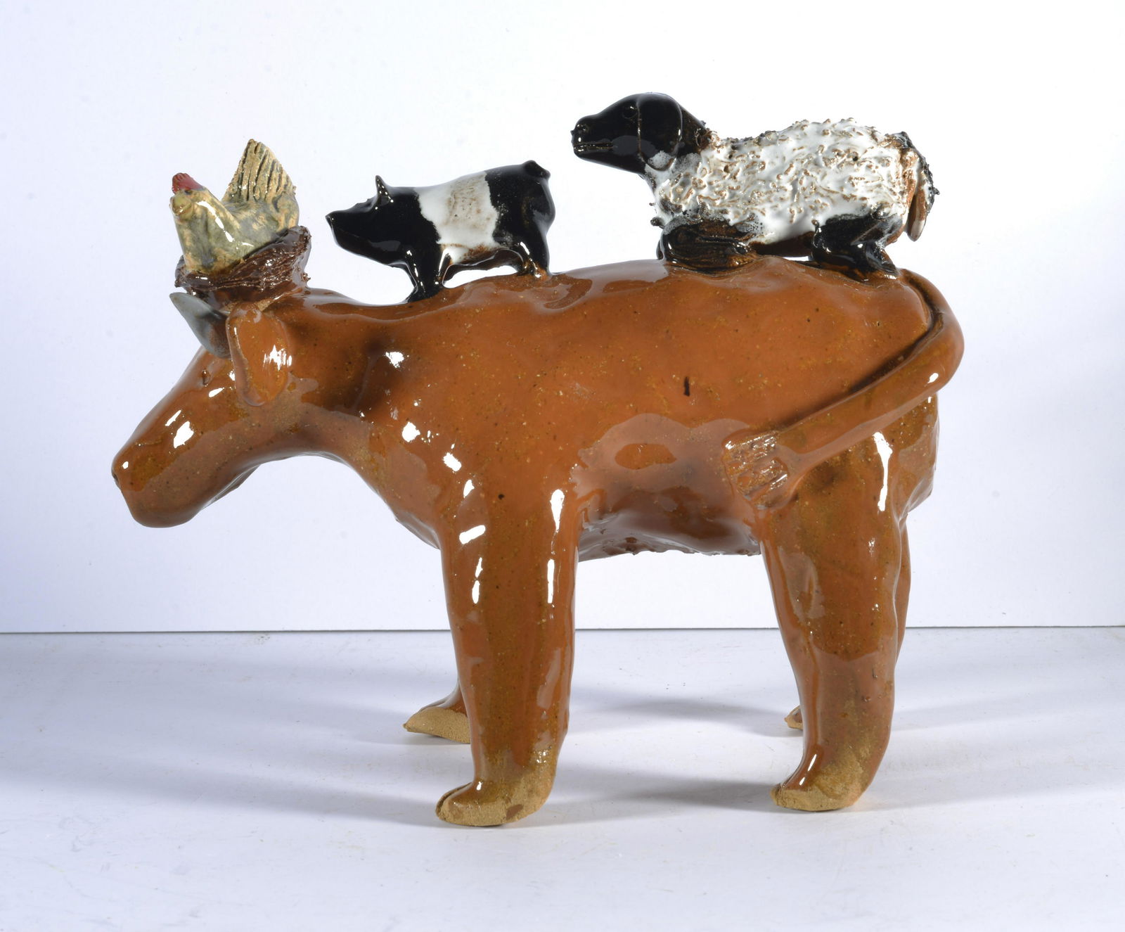 Lynn Bailey Folk Pottery Cow (1 of 6)