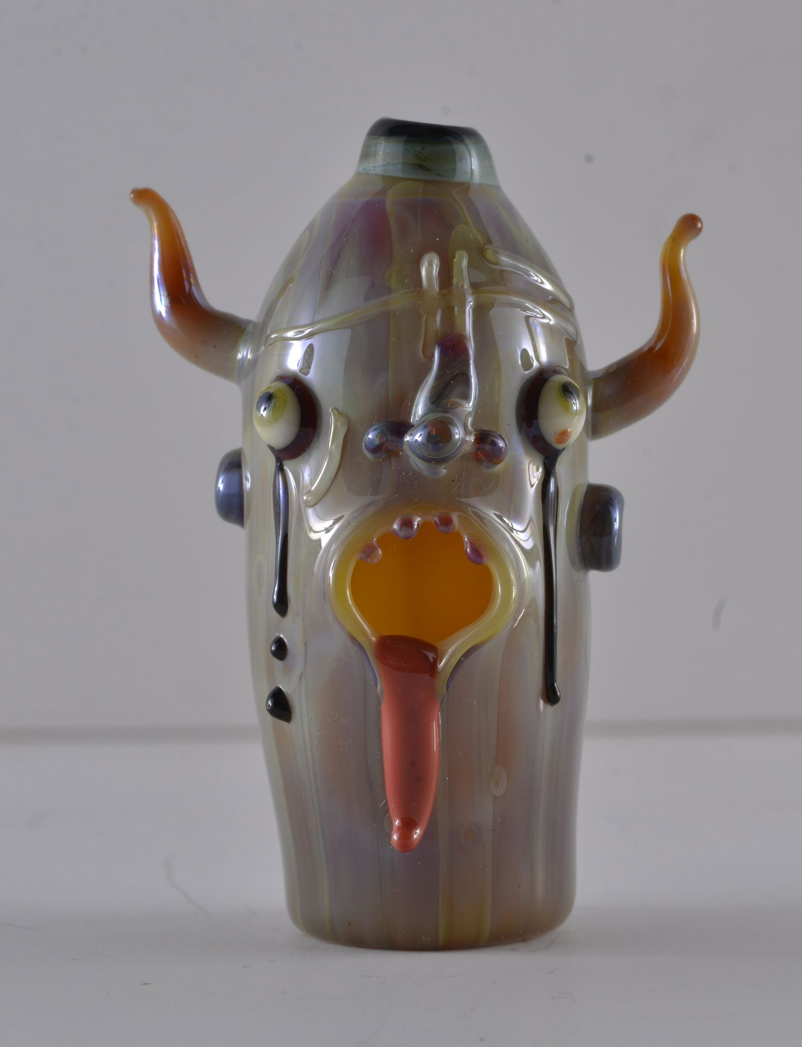 Johnny Hawkins Blown Glass Face Jug (1 of 6)