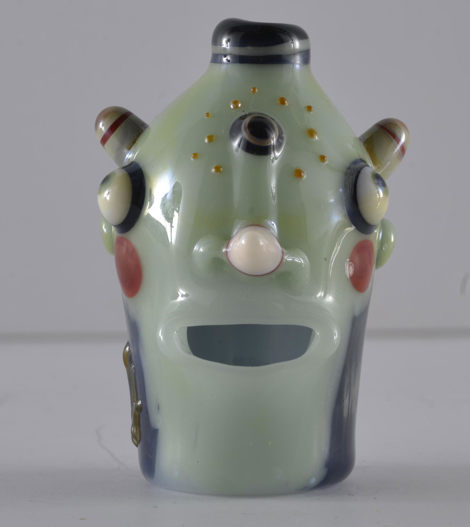 Johnny Hawkins Blown Glass Face Jug (1 of 7)