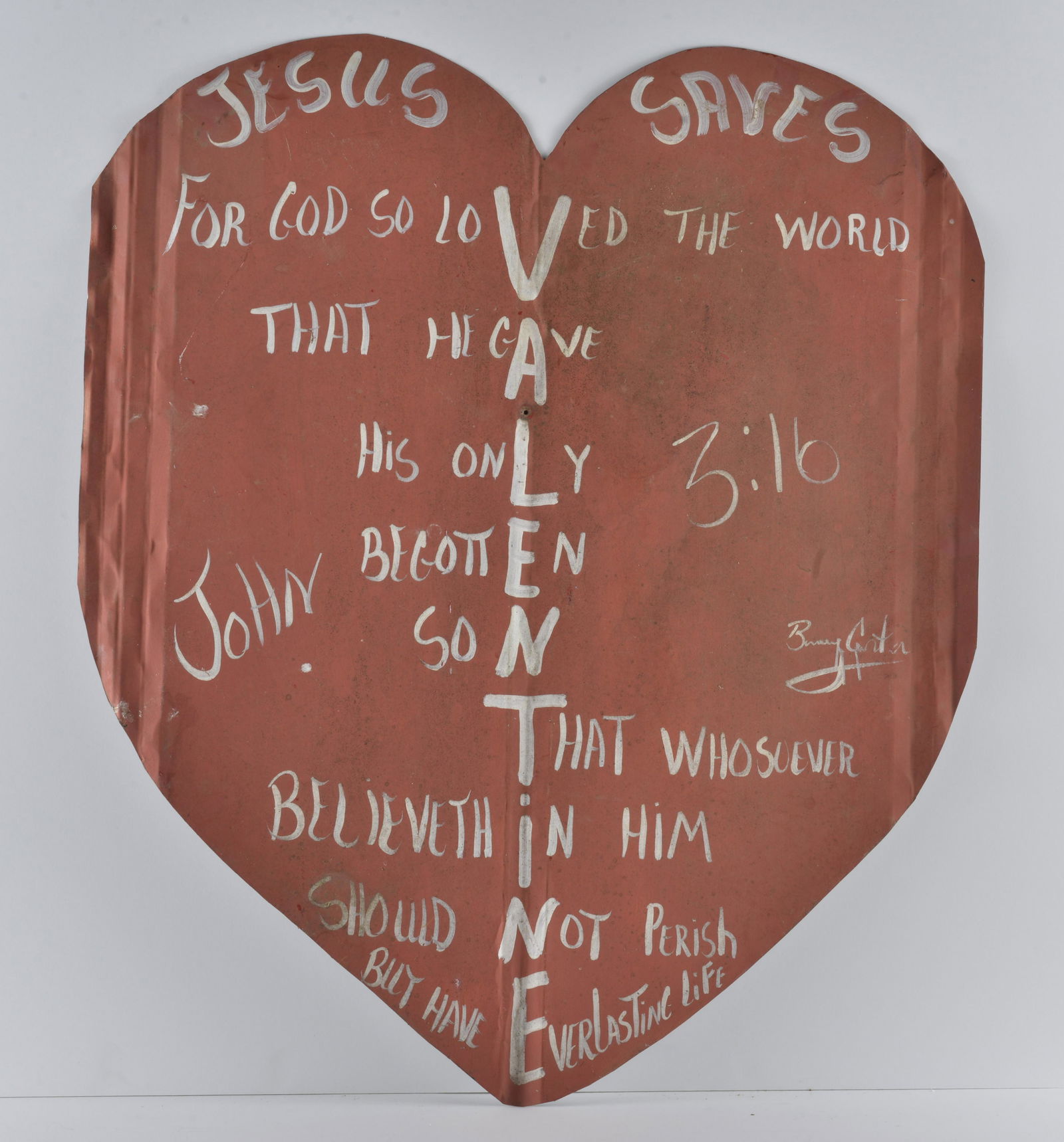 Benny Carter Tin Cut Out Heart (1 of 2)