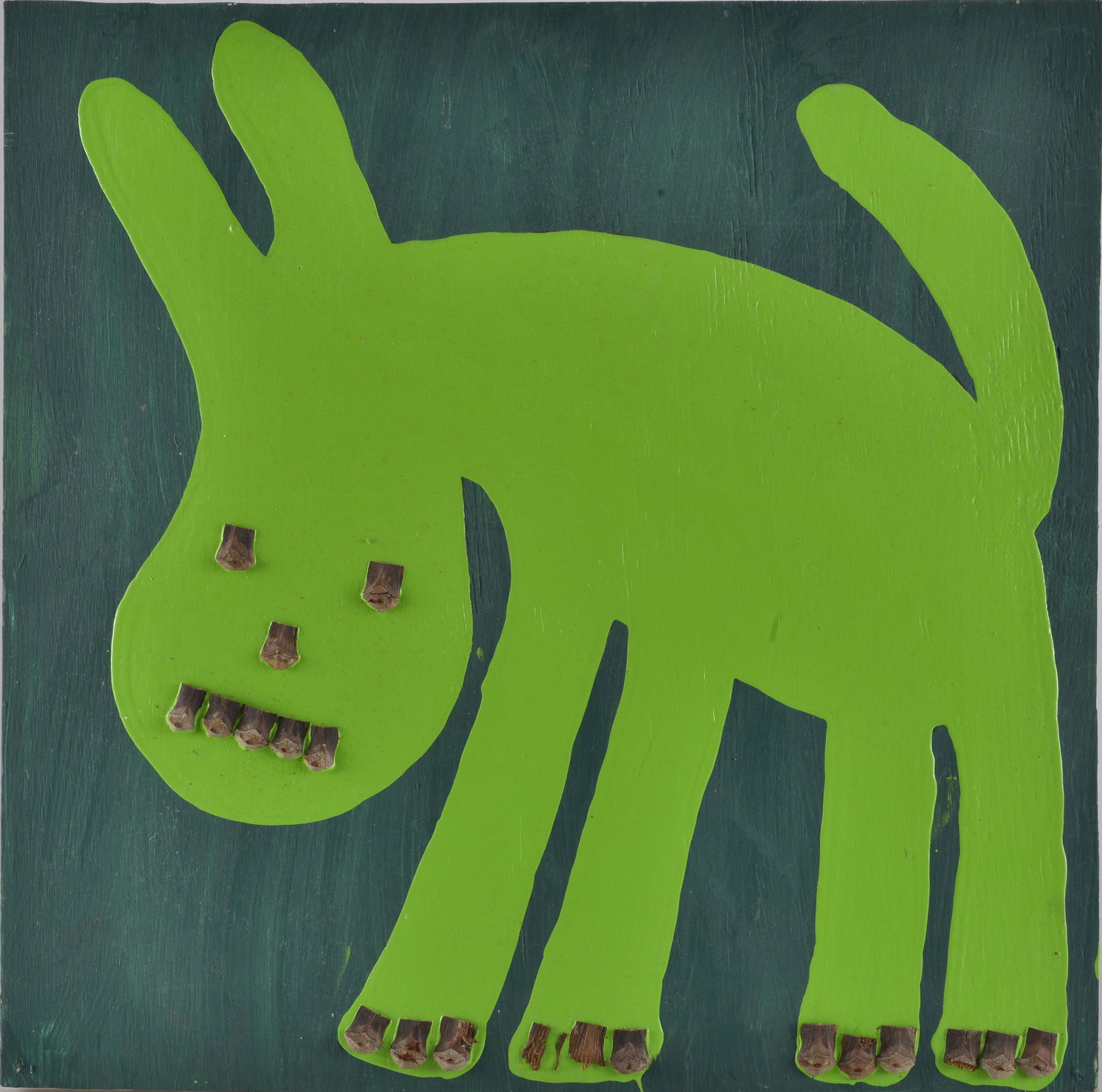 Richard Burnside (1944 - 2020) Painting: paint on wood. Signed. Richard Burnside was an African American self taught artist that lived in Myrtle Beach South Carolina. 24"