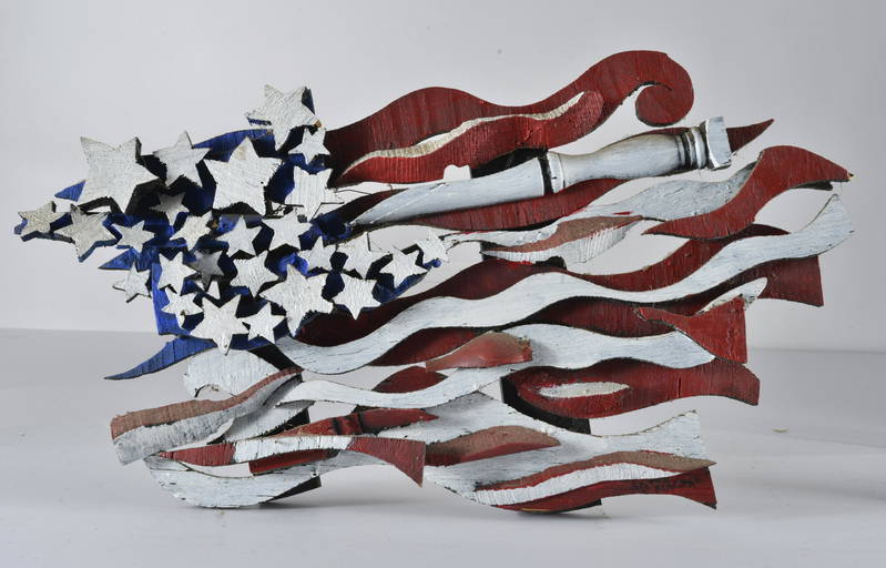 Roger Ivens "Ab The Flagman" (1962 2022) American Flag (0095) on Dec 16, 2022 Ledbetter