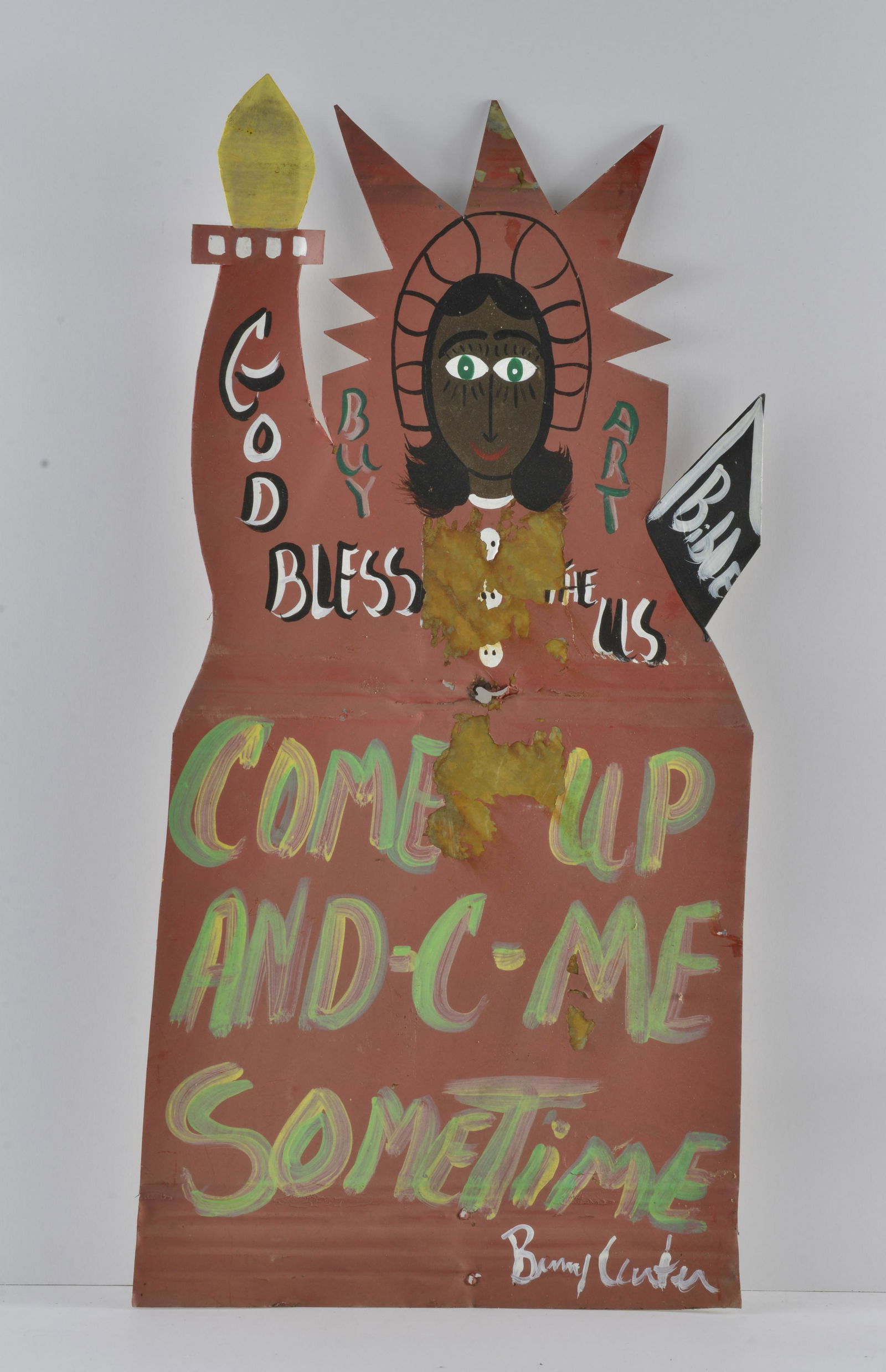 Benny Carter (1943 - 2014) tin statue of liberty (1 of 2)