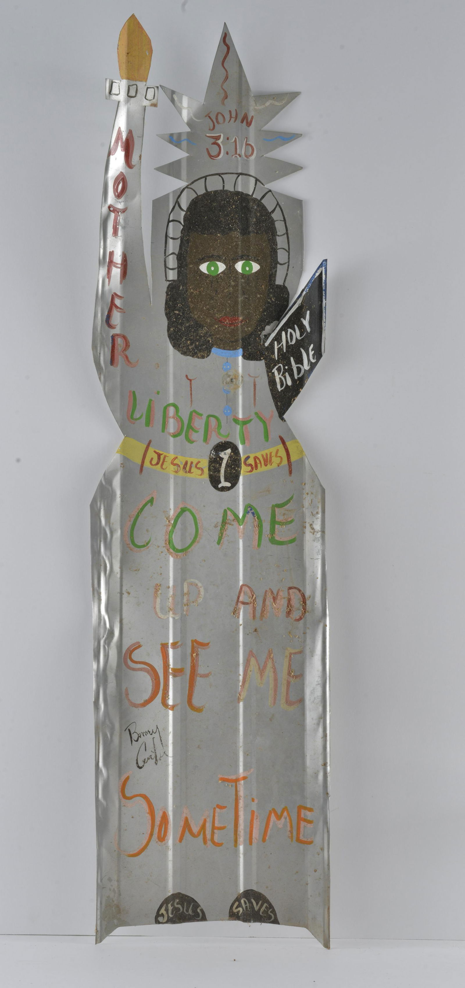 Benny Carter (1943 - 2014) silver tin statue of liberty (1 of 2)