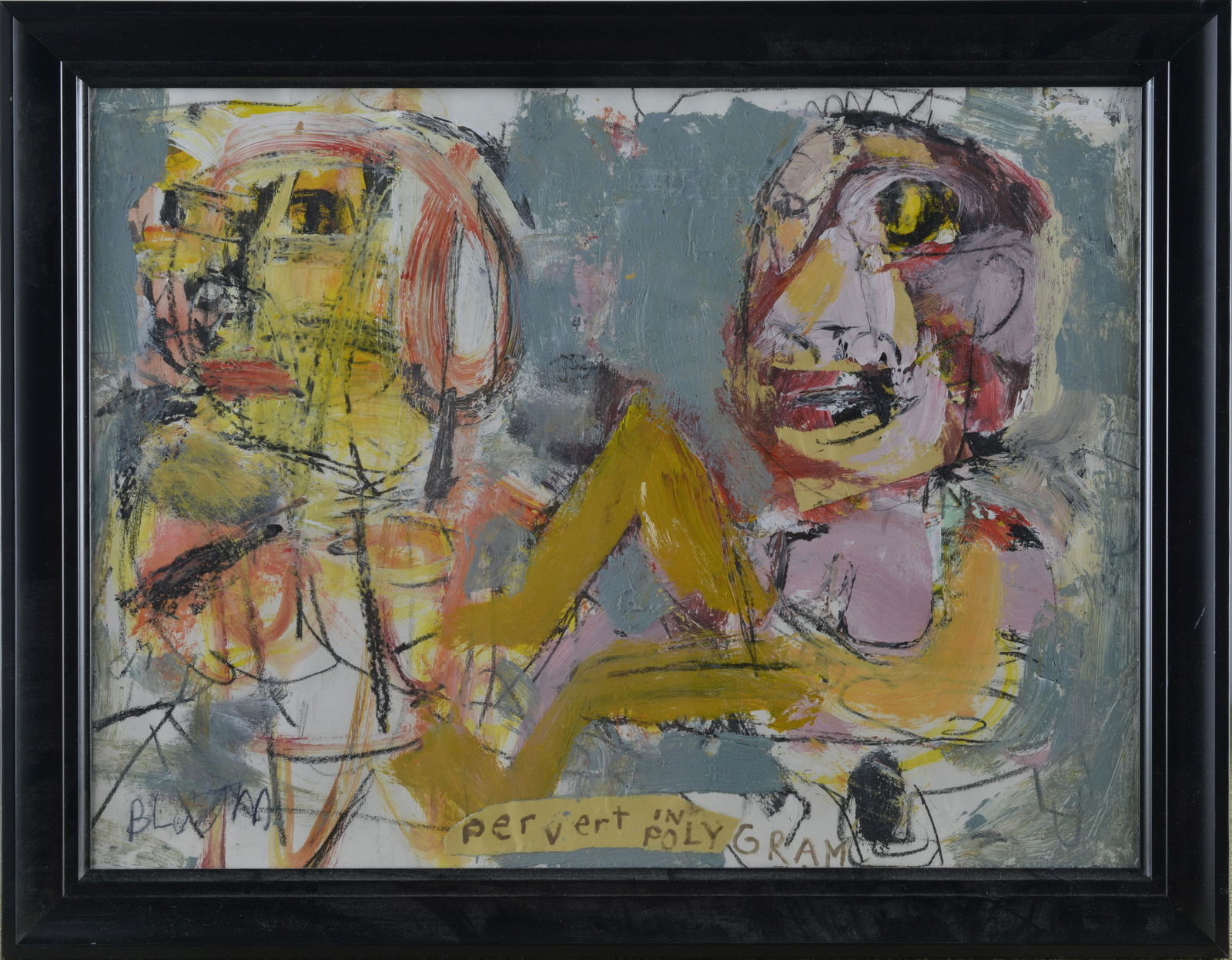 Jim Bloom (b. 1968 - ) Folk Art Painting on Metal (1 of 2)