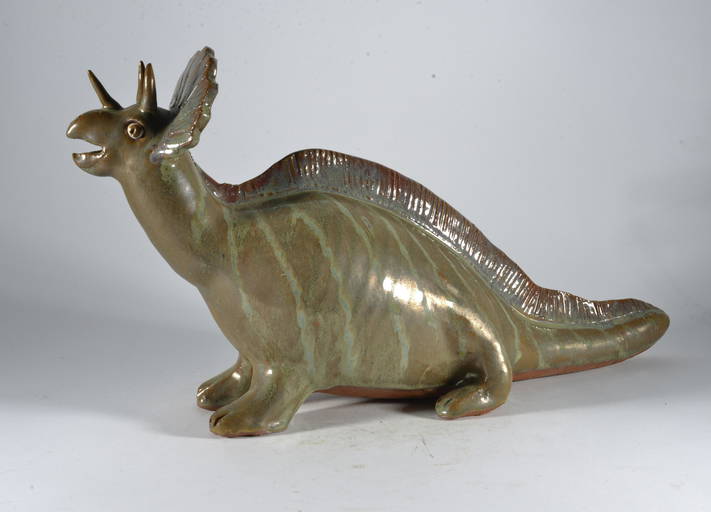 Marvin Bailey Folk Pottery Dinosaur (0006) on Jan 06, 2023 Ledbetter