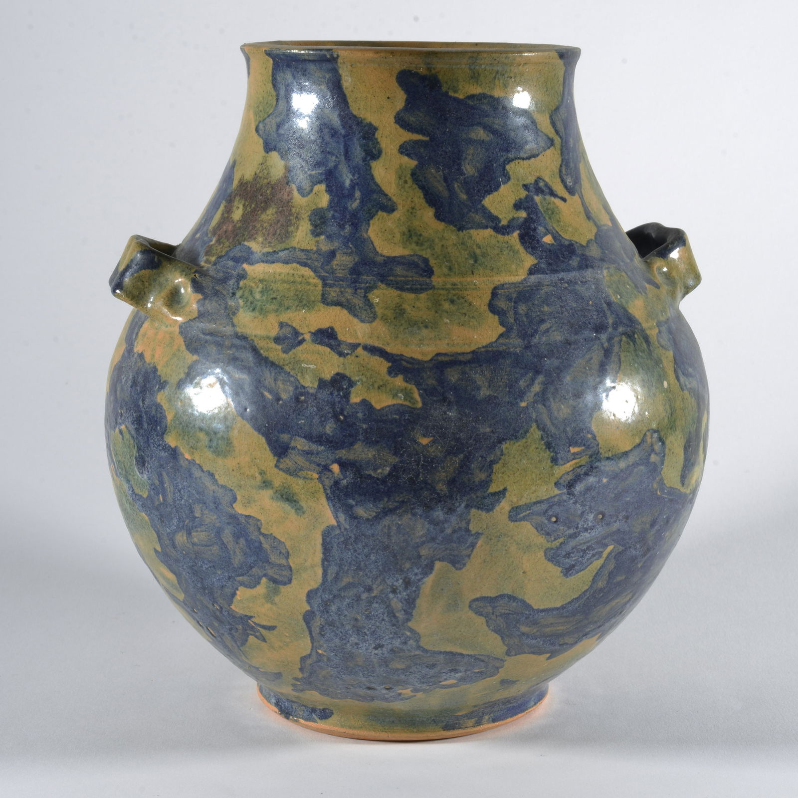 Billy Ray Hussey Multi Glaze Chinese Jar (1 of 4)