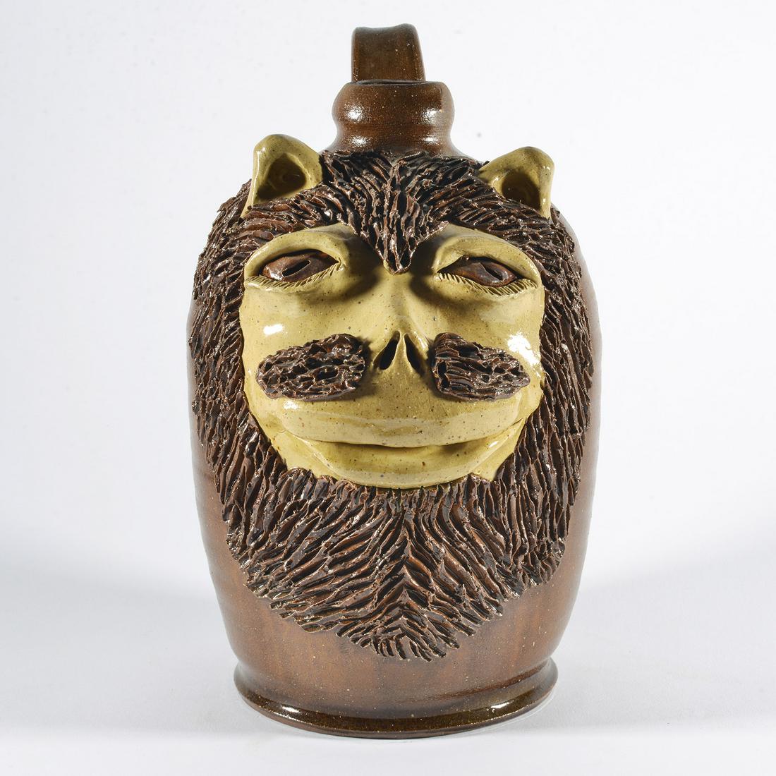 RARE Billy Ray Hussey Lion Face Jug Lamp (1 of 5)