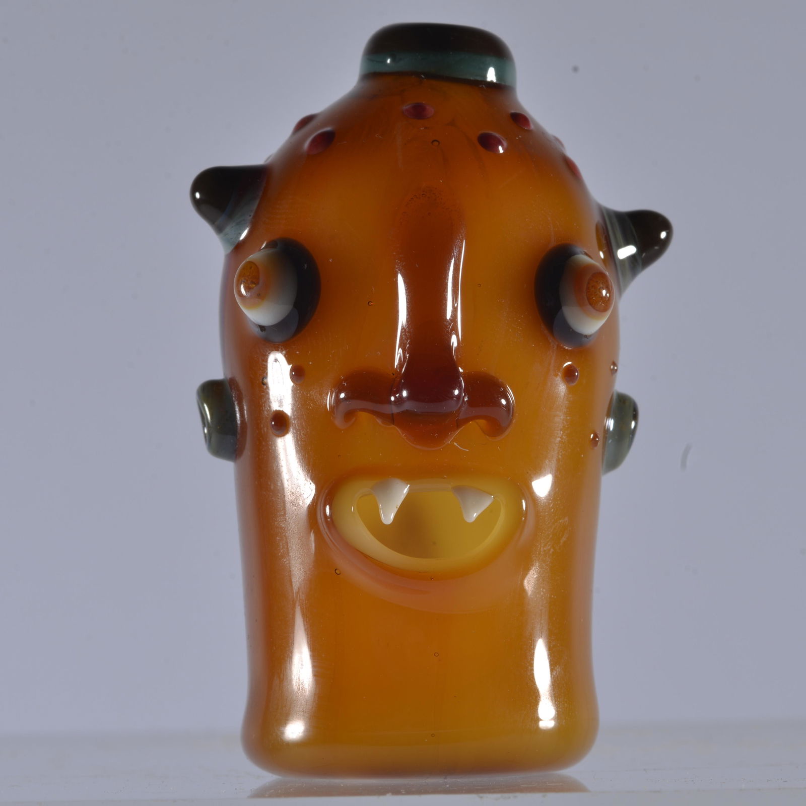 Johnny Hawkins Blown Glass Face Jug (1 of 7)