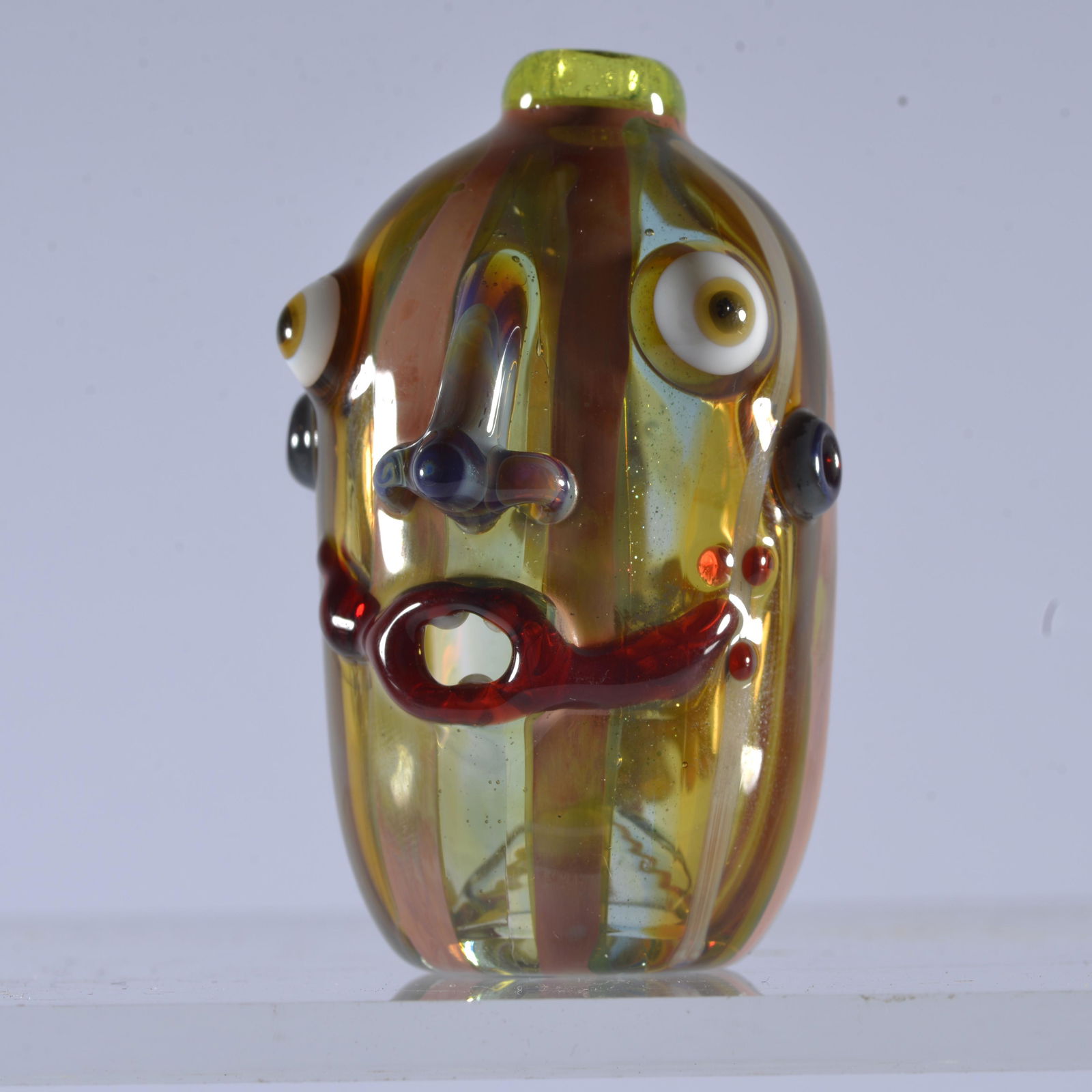 Johnny Hawkins Blown Glass Face Jug (1 of 8)