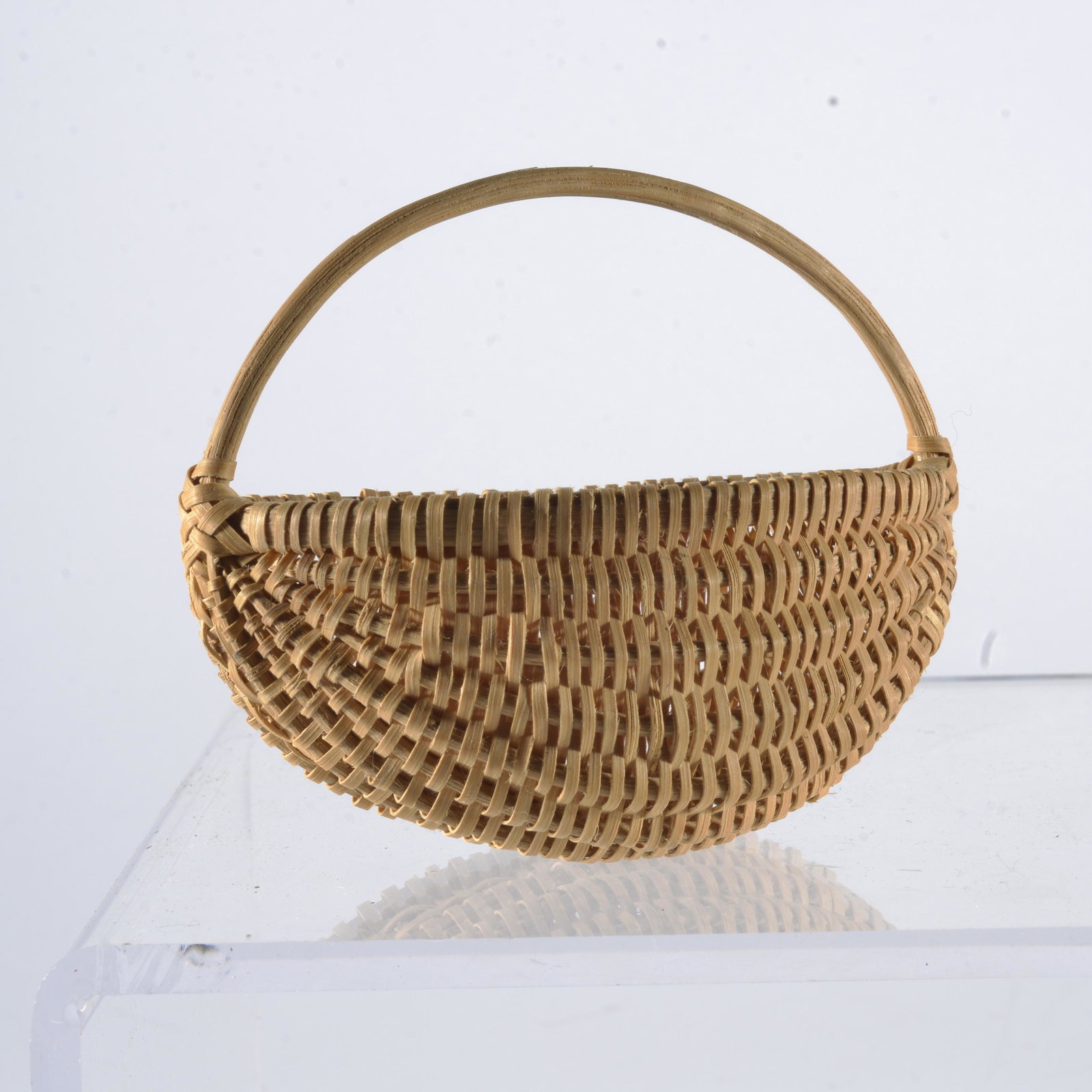 George McCollum Miniature Oak Split Basket (1 of 4)