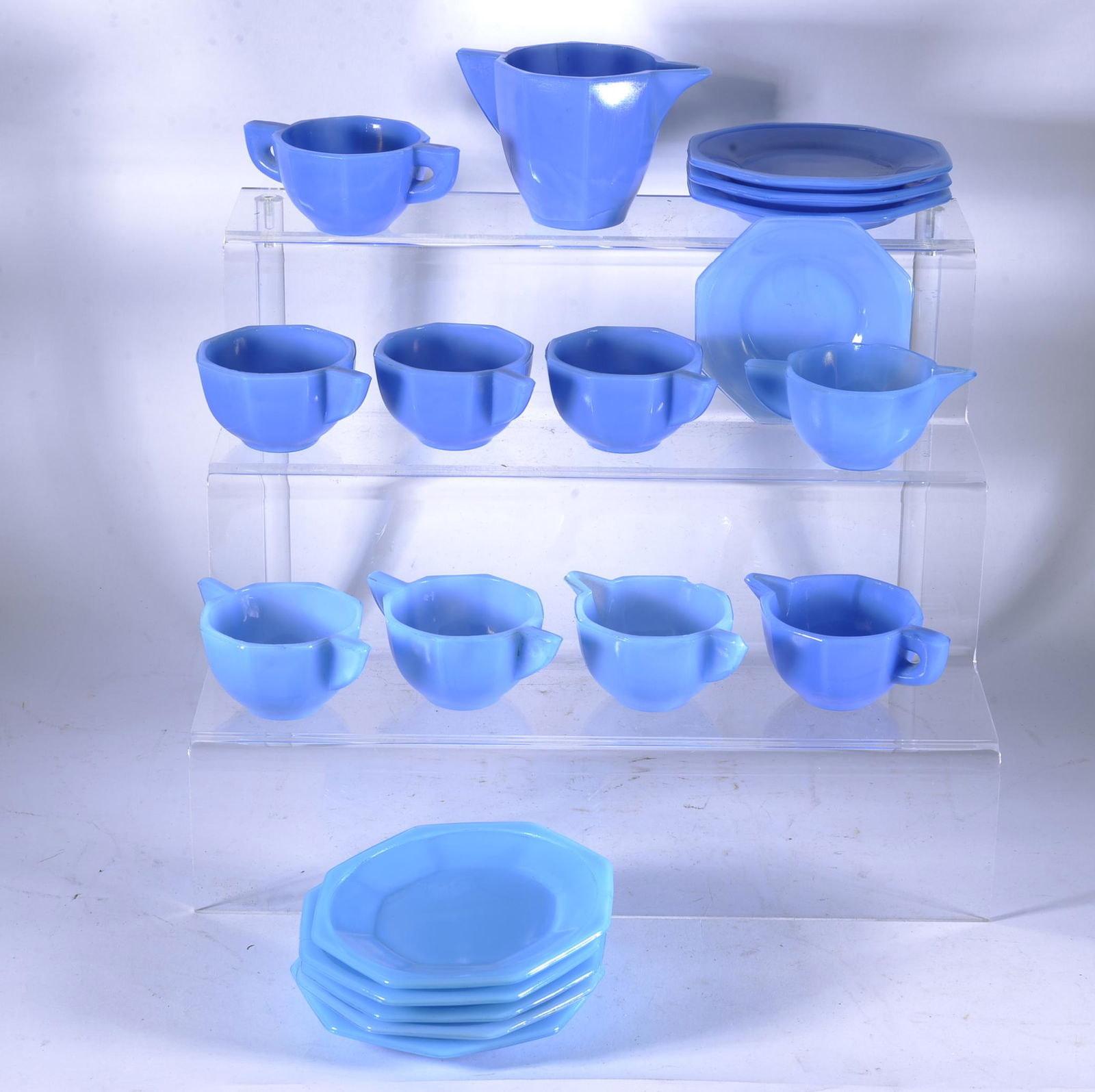 ARKO AGATE DELPHITE BLUE TEA SET (1 of 3)