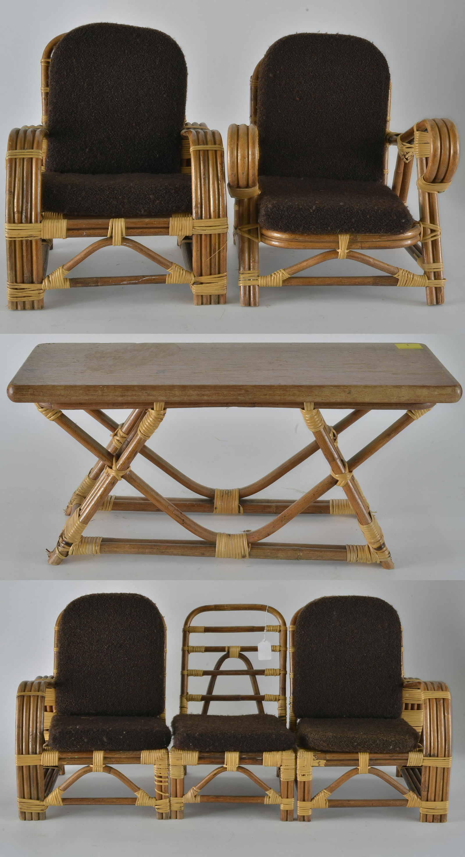 Retro 5 PC. Child's Rattan Furniture Set (1 of 1)