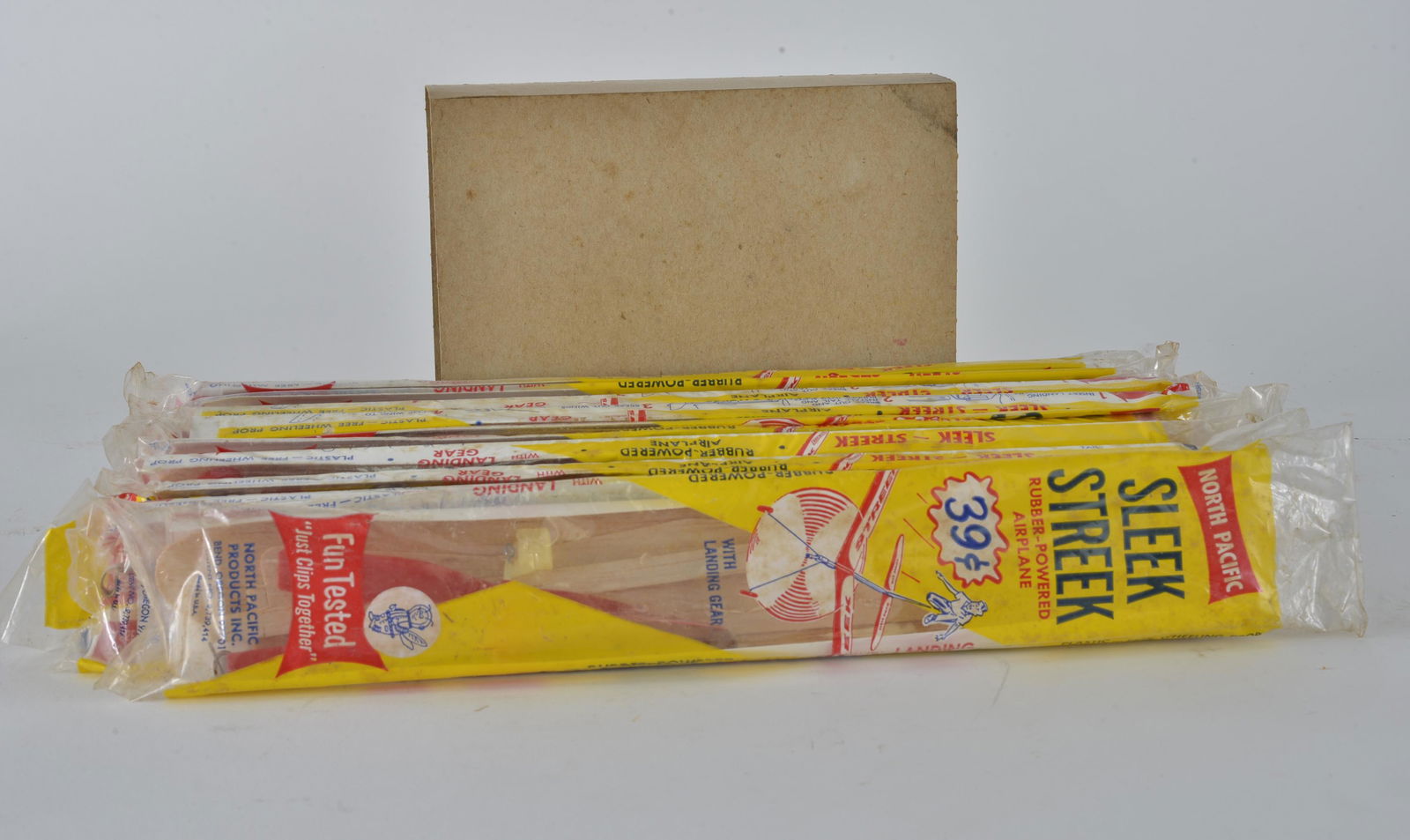 New/Old Stock Stunt-Flyer North Pacific Toys: New/Old Stock Stunt-Flyer North Pacific Wooden Airplane Toys 12" L