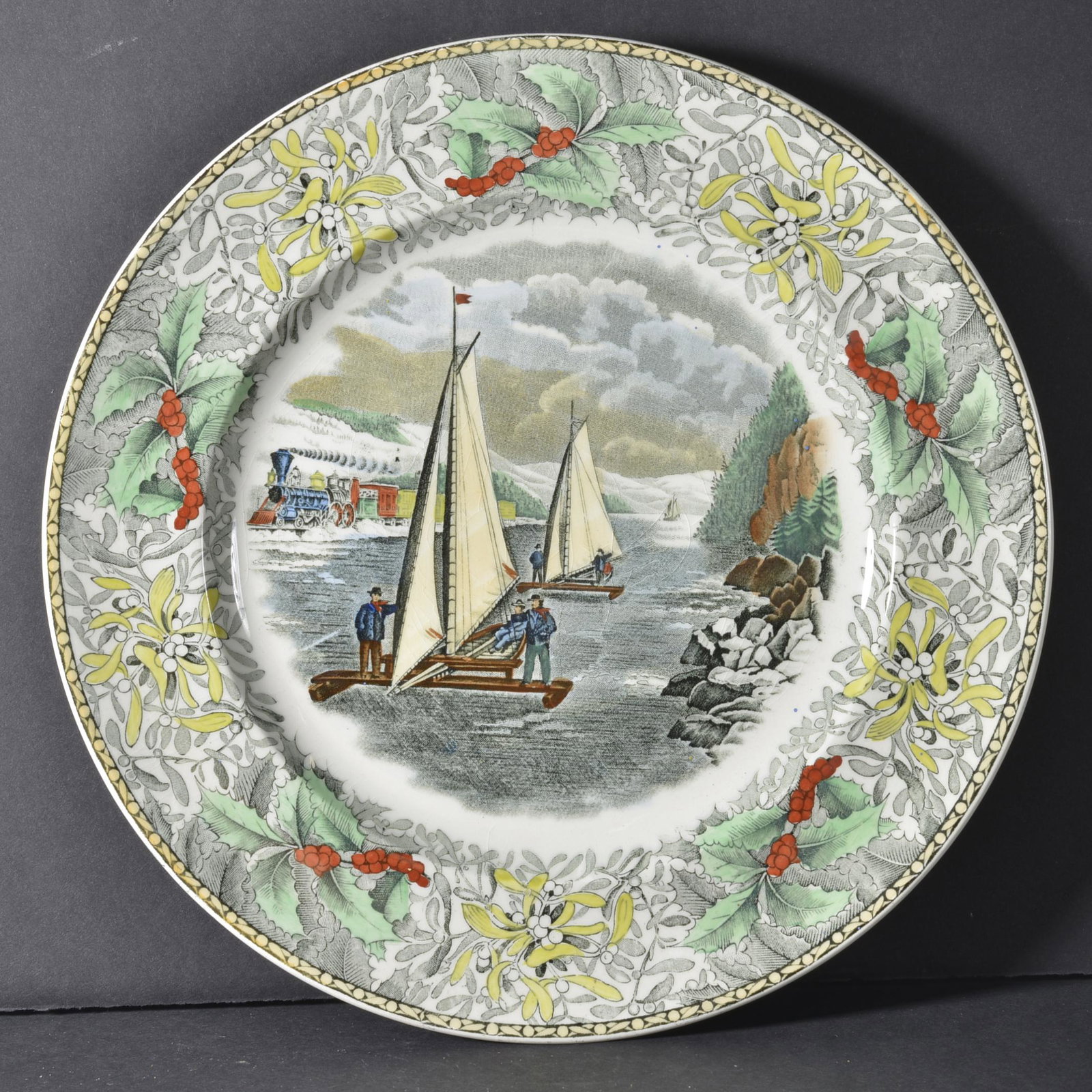 Adams China Dinner Plate: Adams Winter Scenes See Photos 10 1/2" Dia.