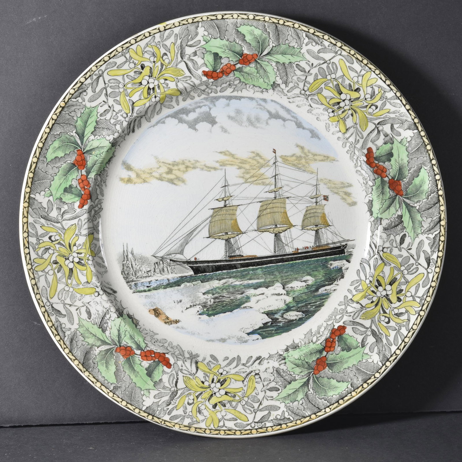 Adams China Dinner Plate: Adams Winter Scenes See Photos 10 1/2" Dia.