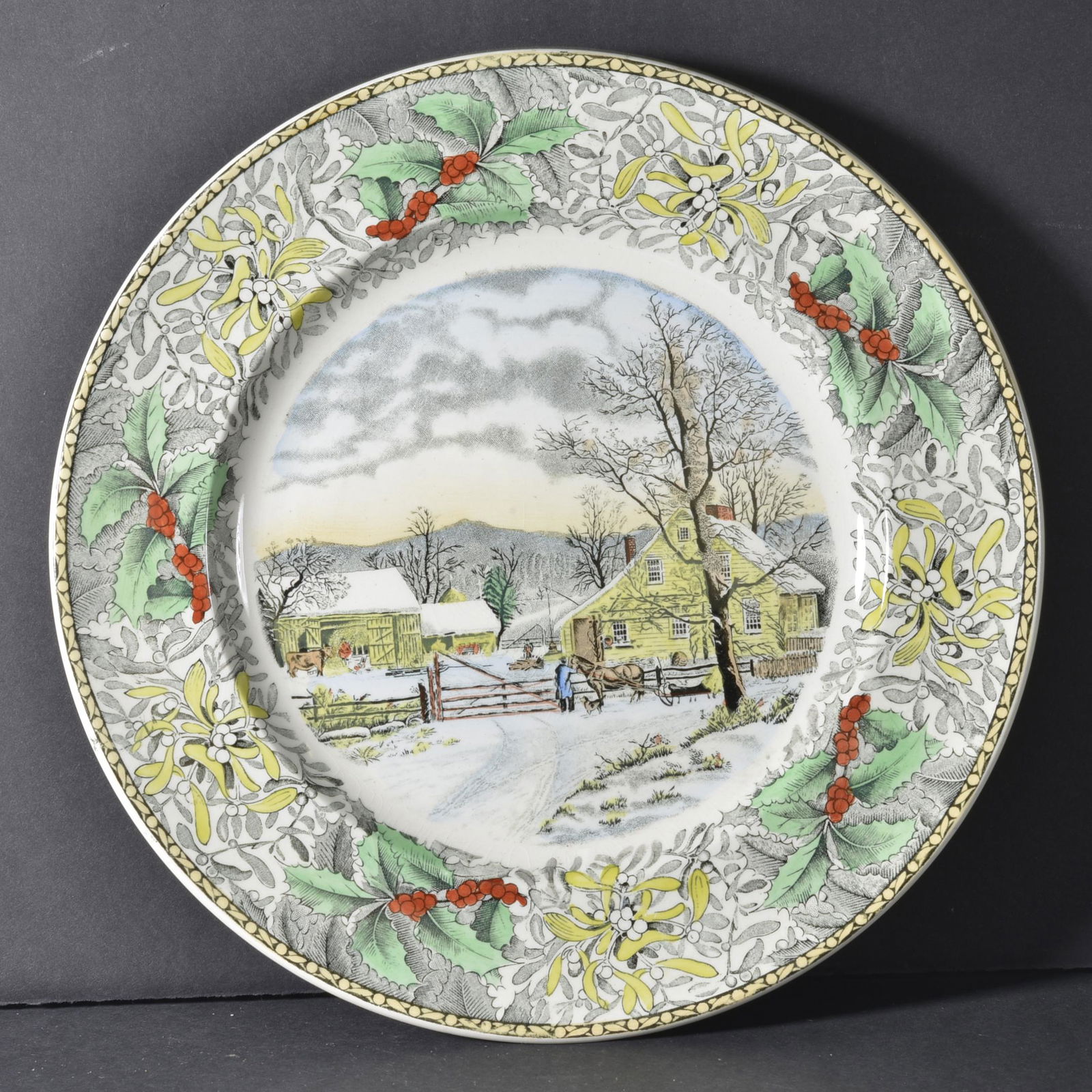 Adams China Dinner Plate: Adams Winter Scenes See Photos 10 1/2" Dia.