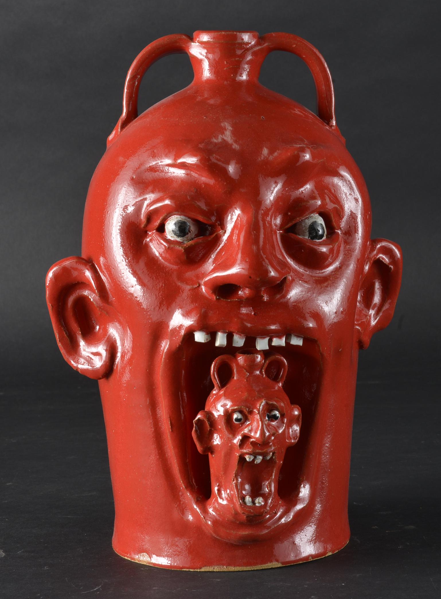 Marvin Bailey Red Face Jug and Miniature (1 of 5)