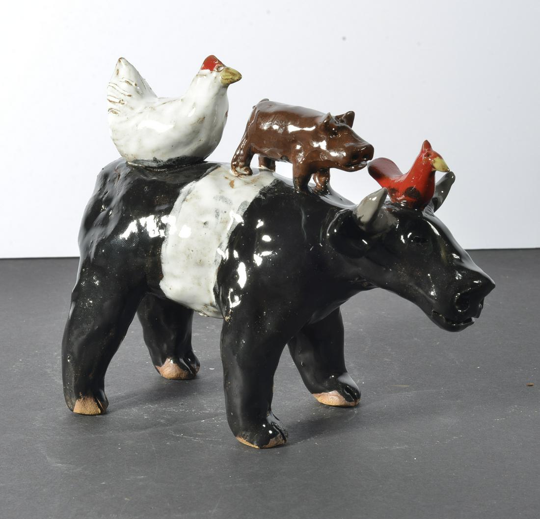 Lynn Bailey Folk Pottery Cow (1 of 5)