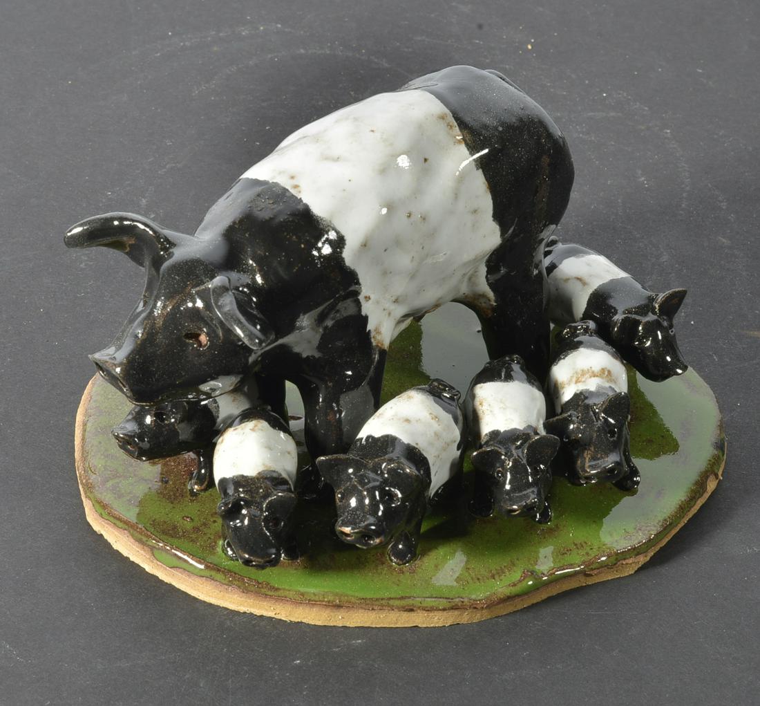 Lynn Bailey Pottery Pig Family (1 of 4)