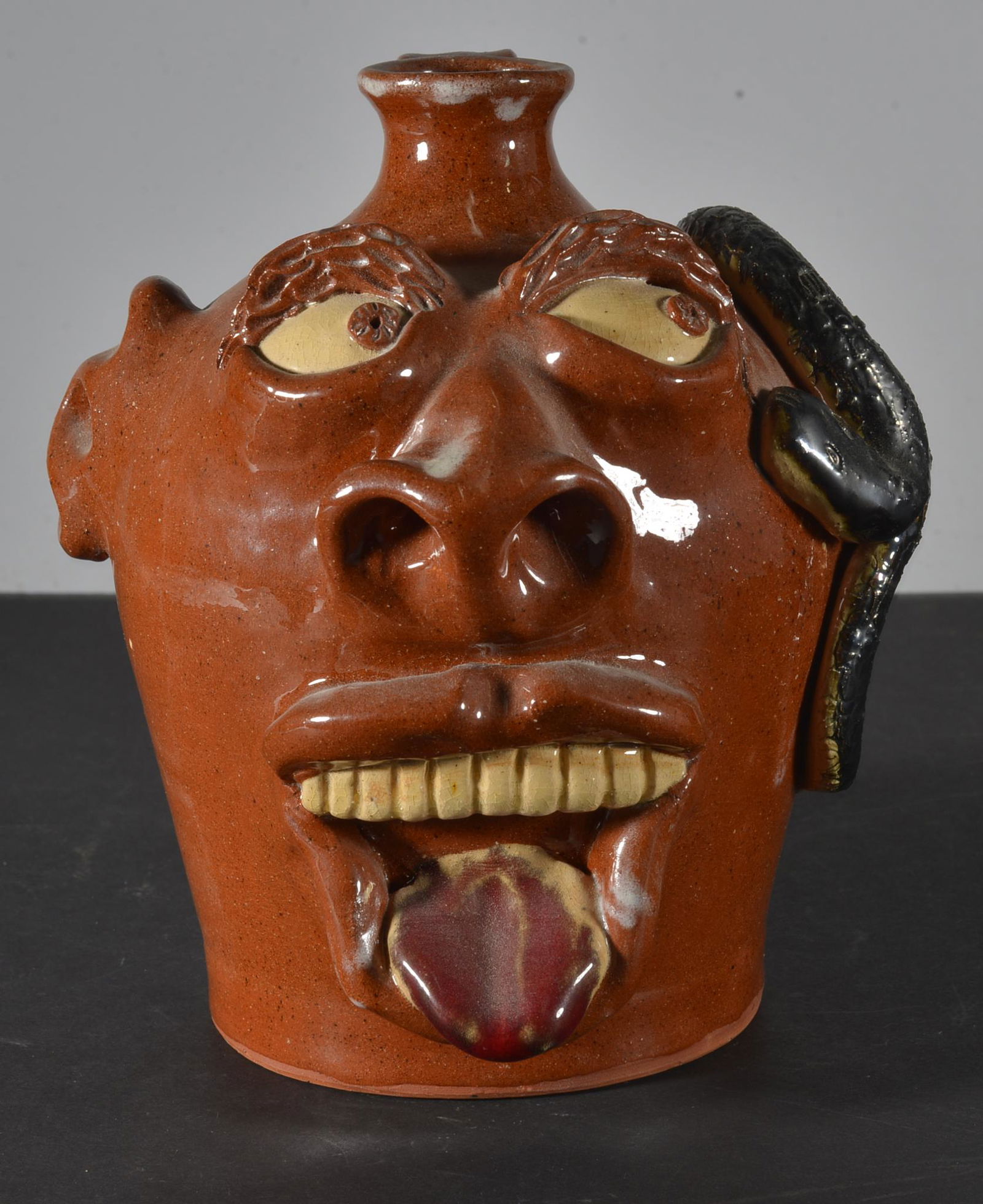 Billy Ray Hussey Face & Snake Jug (1 of 5)