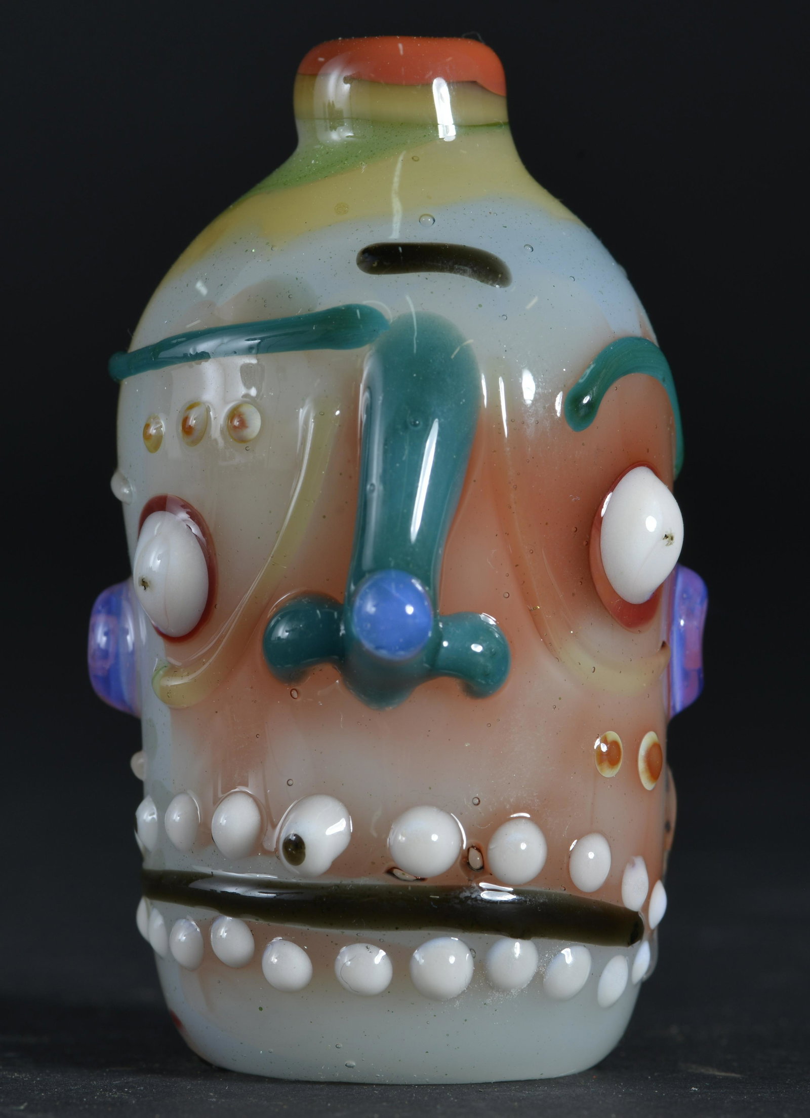 Johnny Hawkins Blown Glass Face Jug (1 of 8)
