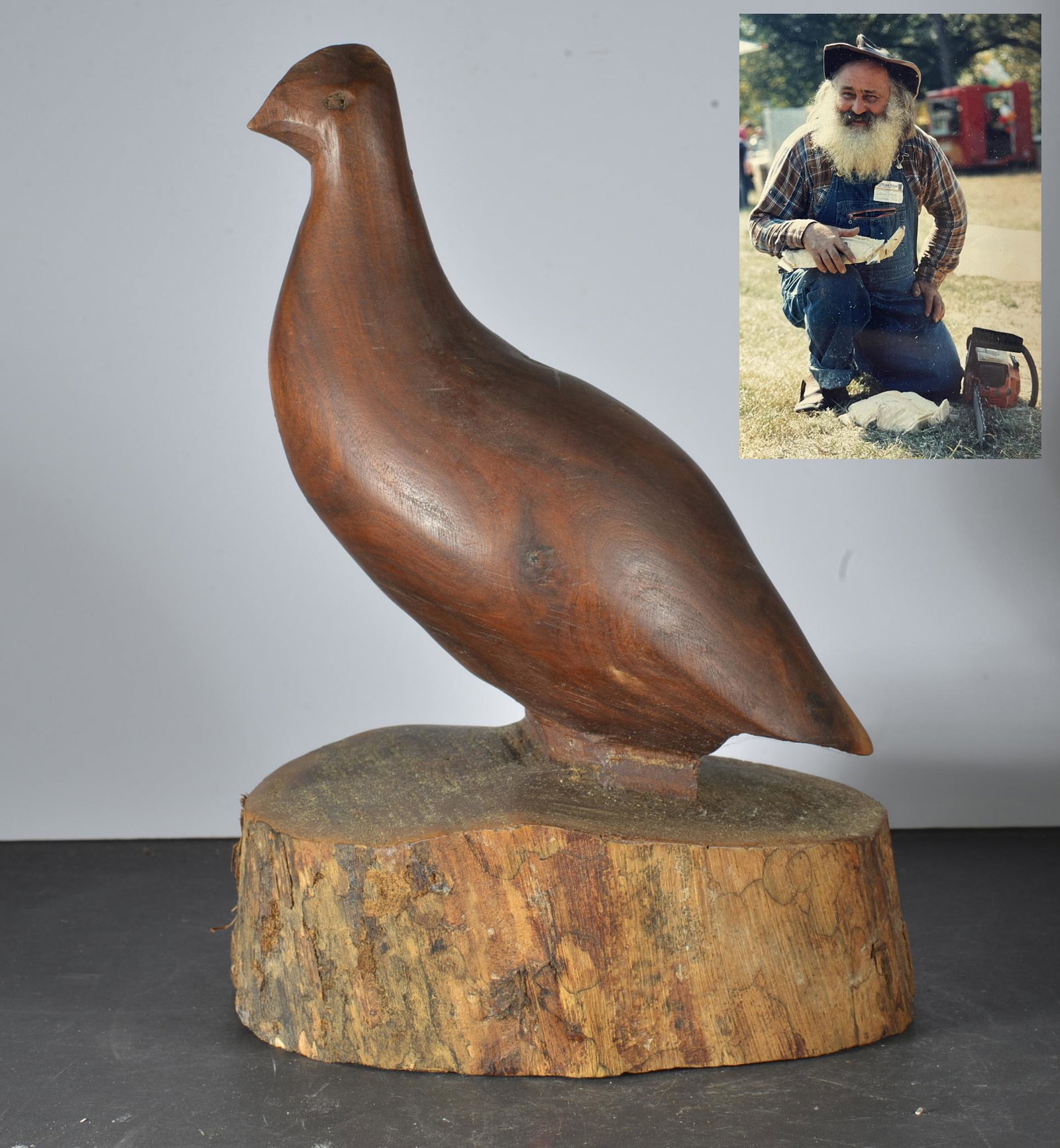 Elvin King Folk Art Carved Bird (1 of 5)