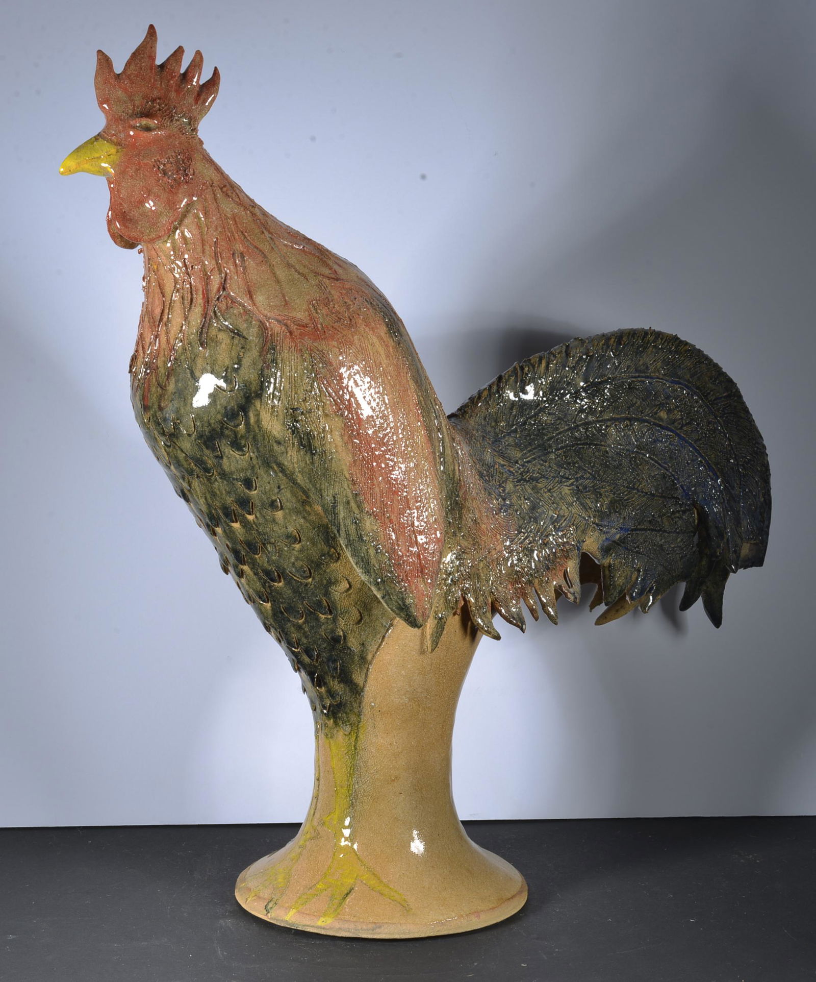 DAYNE CRAIG POTTERY FIGURAL ROOSTER (1 of 7)