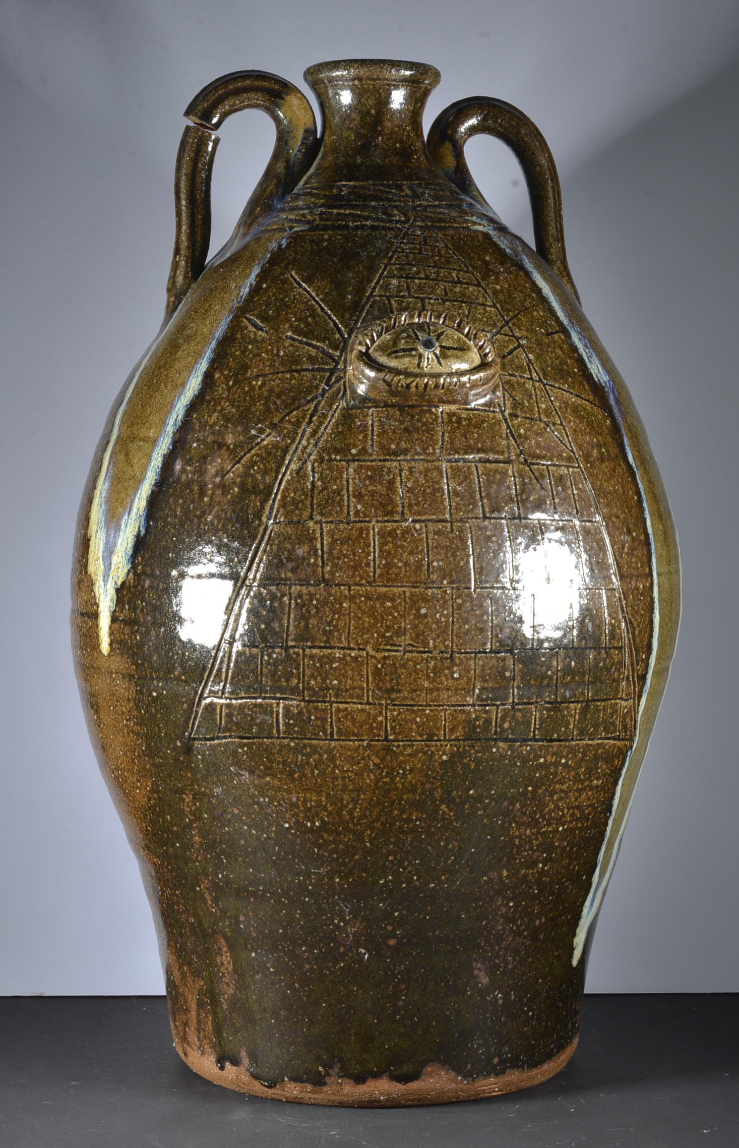 DAYNE CRAIG FOLK POTTERY EYE BALL JUG (1 of 7)