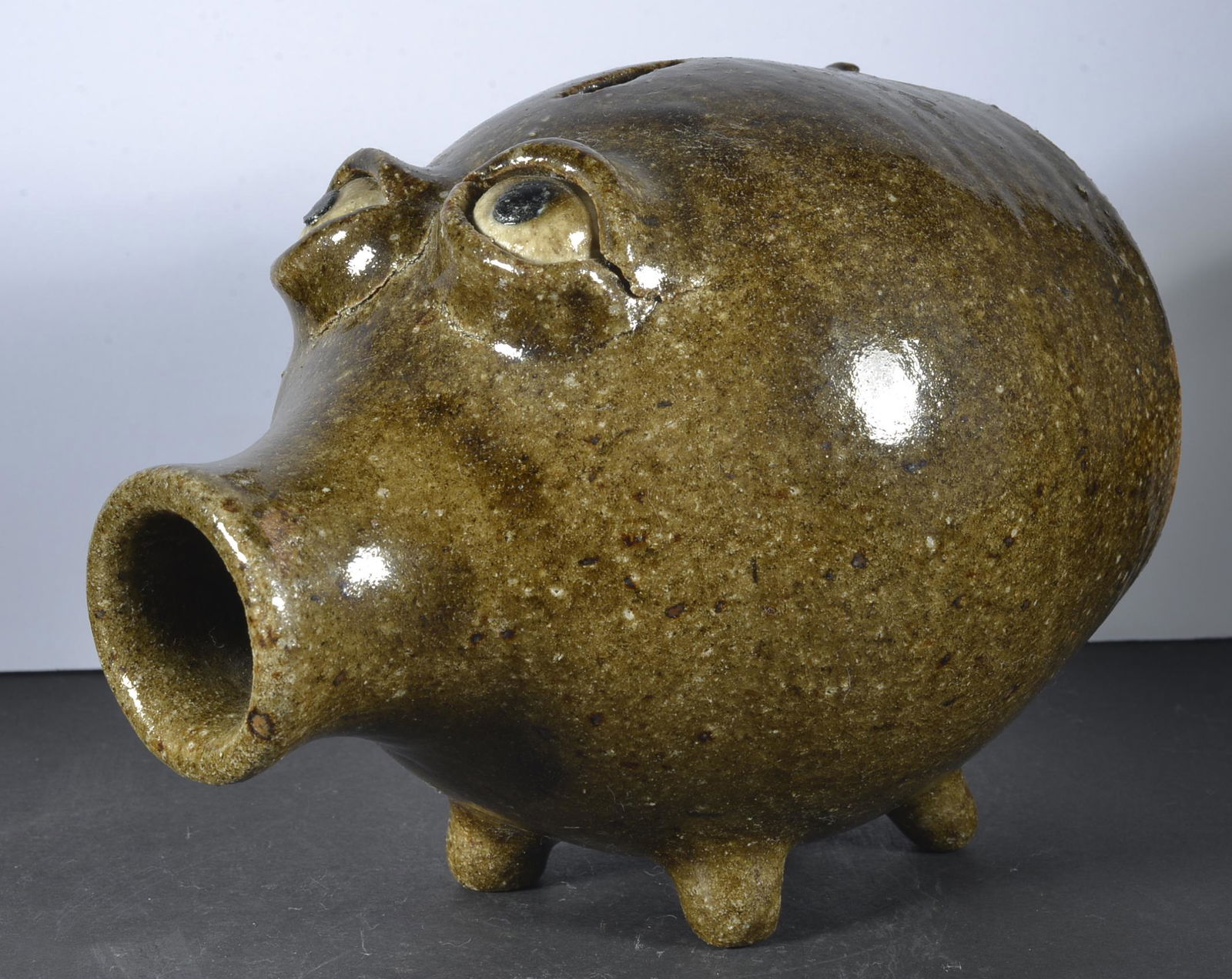 DYANE DRAIG POTTERY FIGURAL  PIG  BANK (1 of 5)