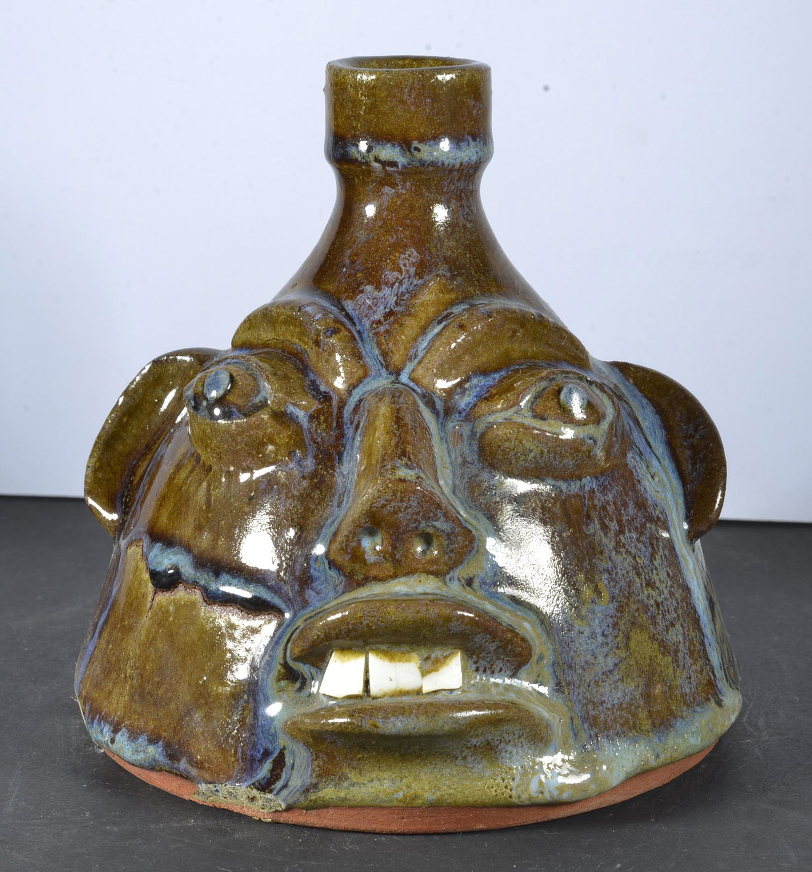 WALTER FLEMING  SQUATTY FACE JUG (1 of 5)