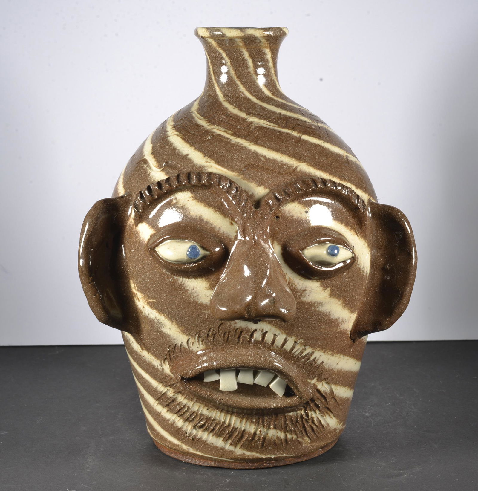 CHARLES LISK SWIRL FACE JUG (1 of 5)