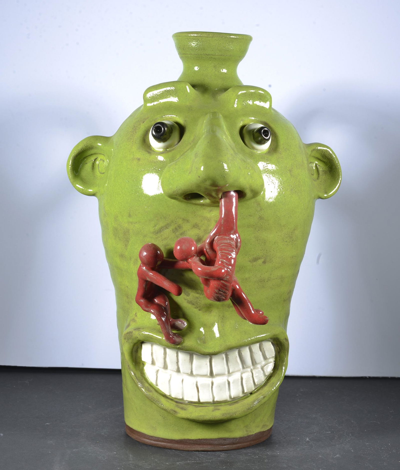 VANHINE BOGEY POTTERY FACE JUG (1 of 5)