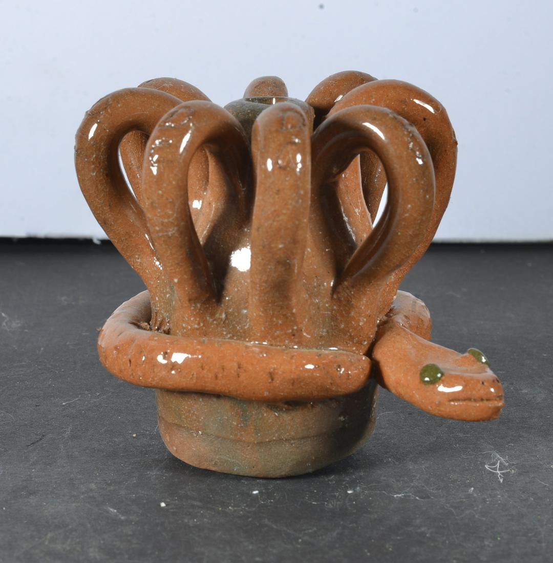 DALE COSTNER FOLK POTTERY SNAKE JUG (1 of 5)